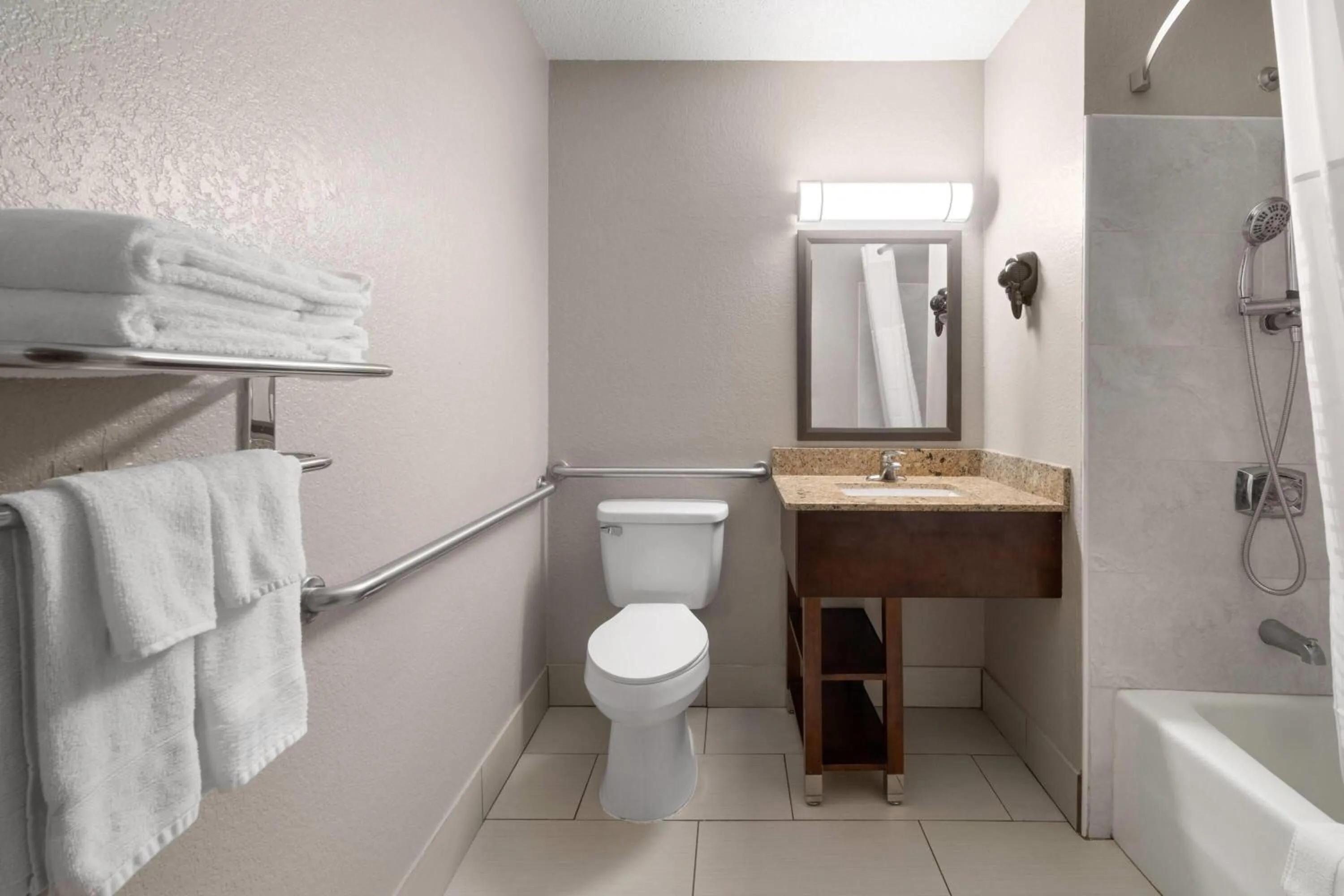 Bathroom in Super 8 by Wyndham Farmville