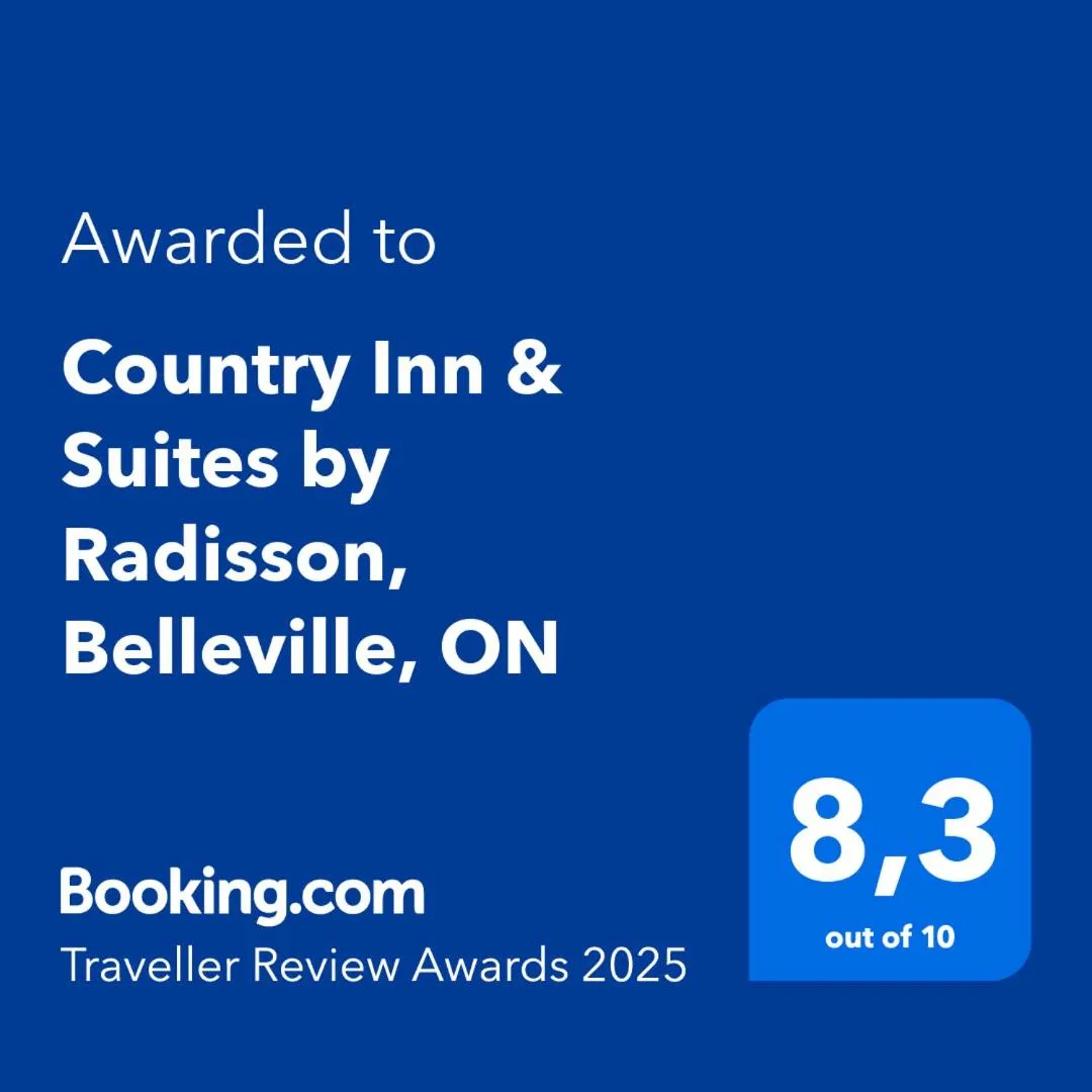 Certificate/Award in Country Inn & Suites by Radisson, Belleville, ON