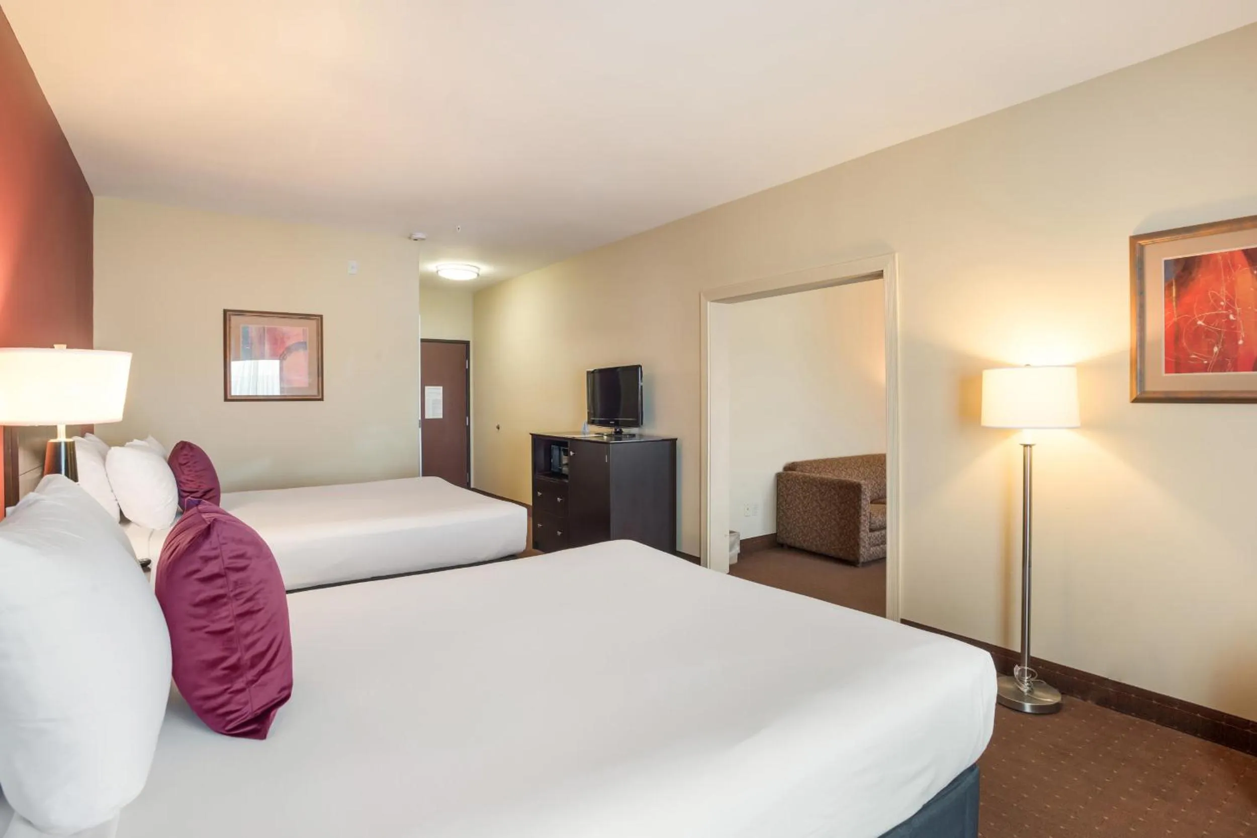 Bed in Knights Inn Bunkie