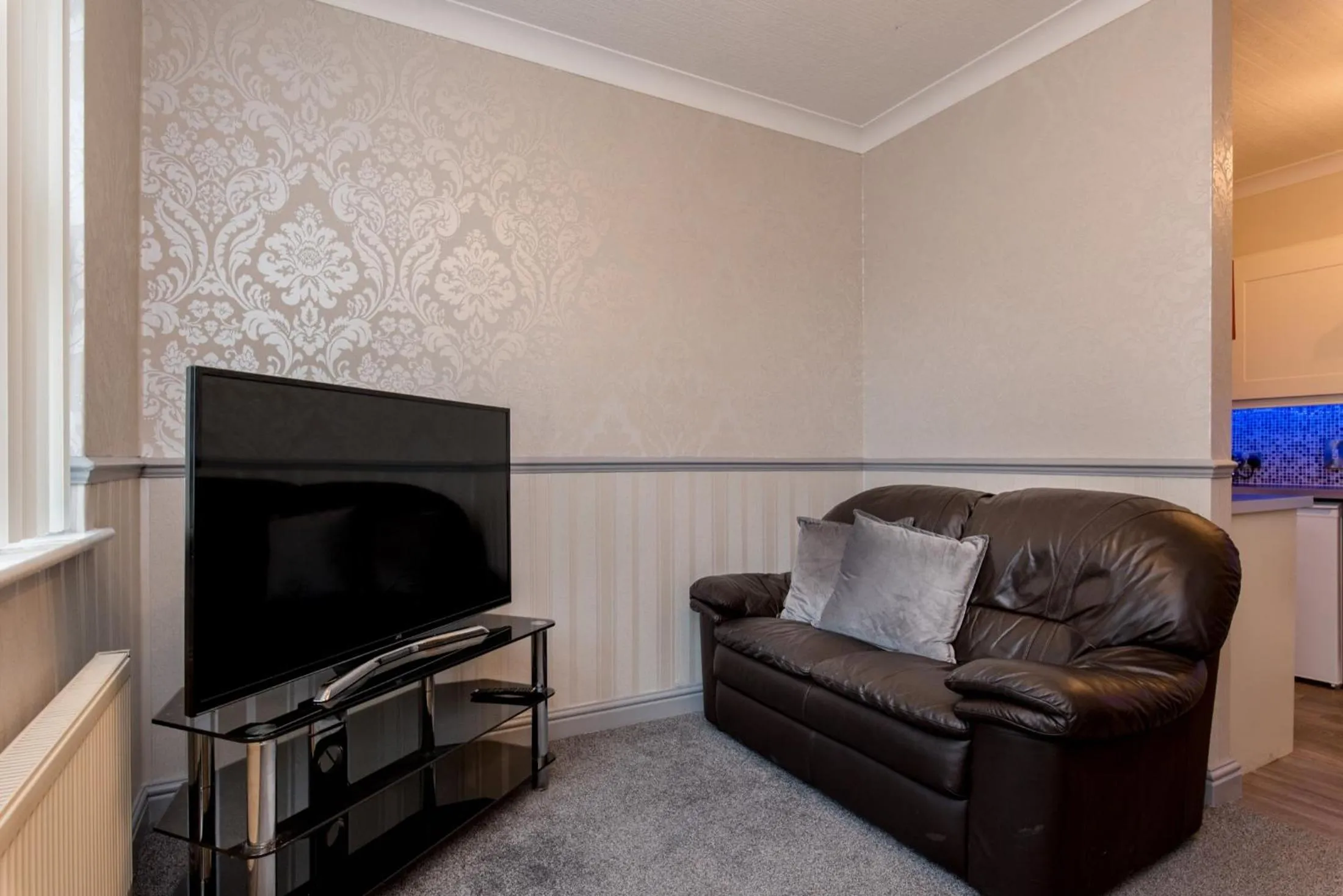 Living room in Cattle Market View Apartment