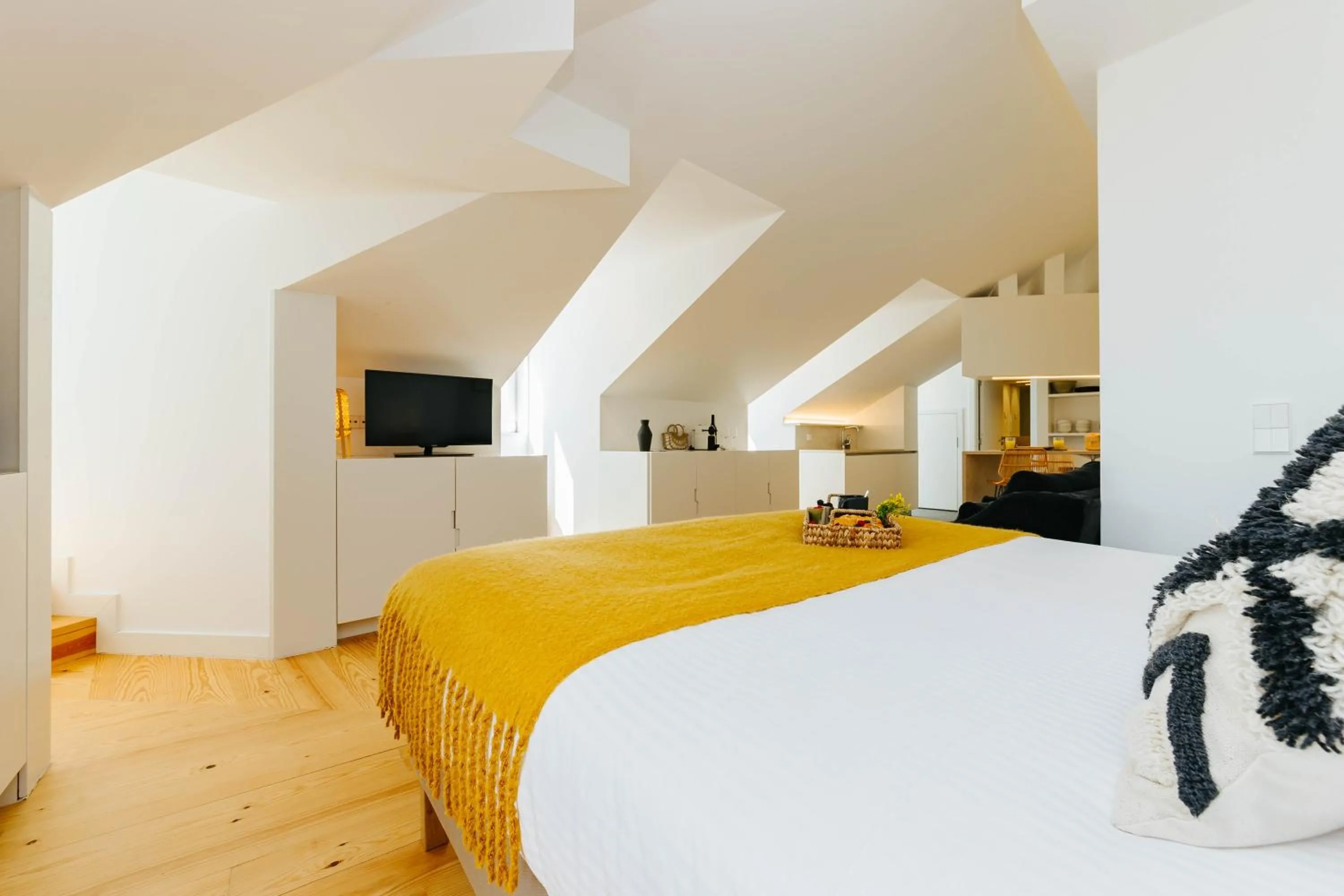 Bed in Boho Studio in Cais do Sodré