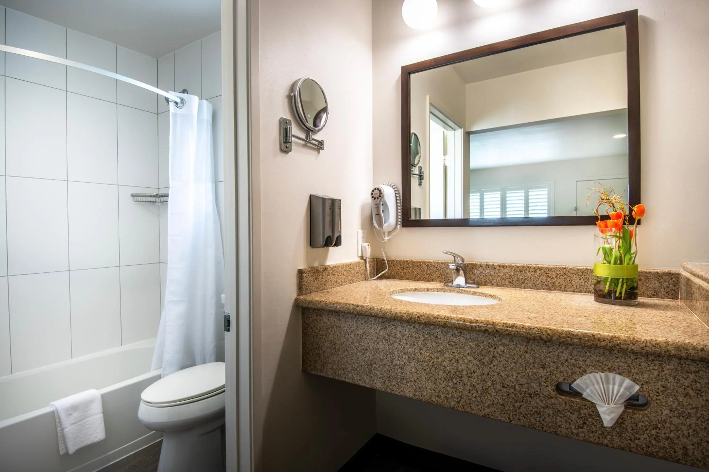 Bathroom in Alpine Inn near Convention Center and the Park