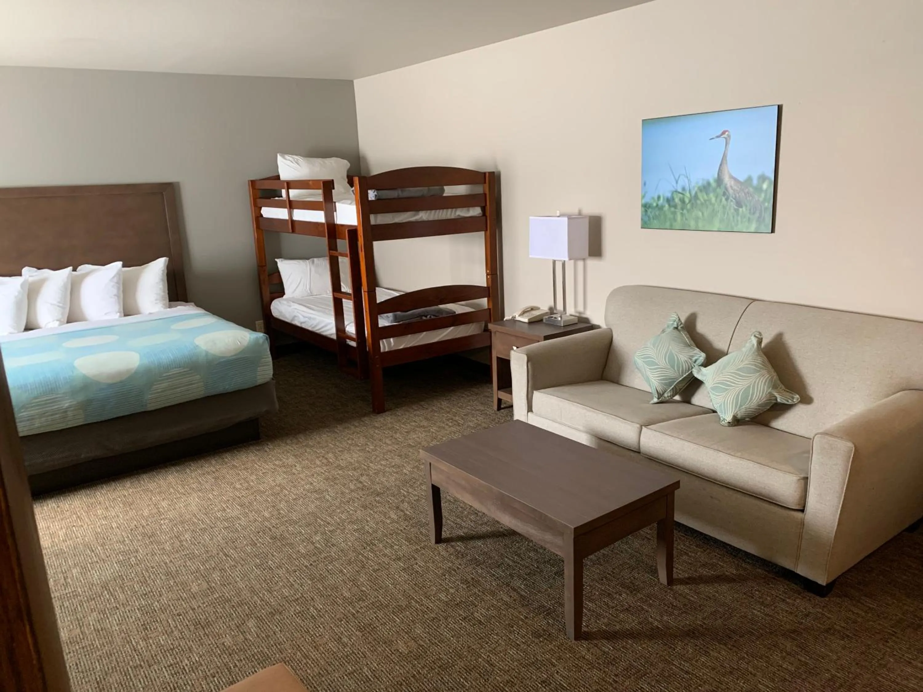 Bed in Sandhill Inn & Suites