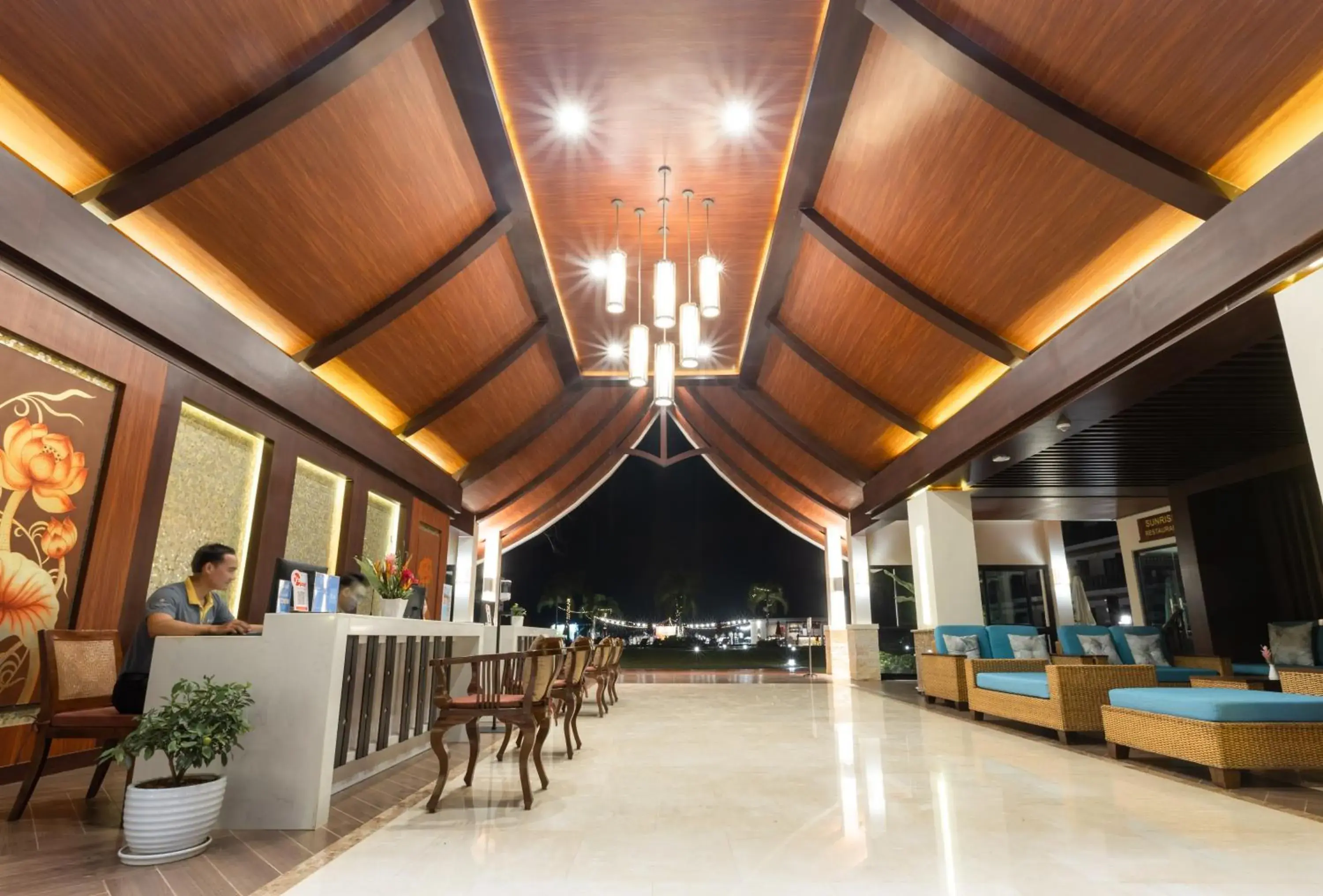 Lobby or reception in Tmark Resort Vangvieng Lobby or reception in Tmark Resort Vangvieng