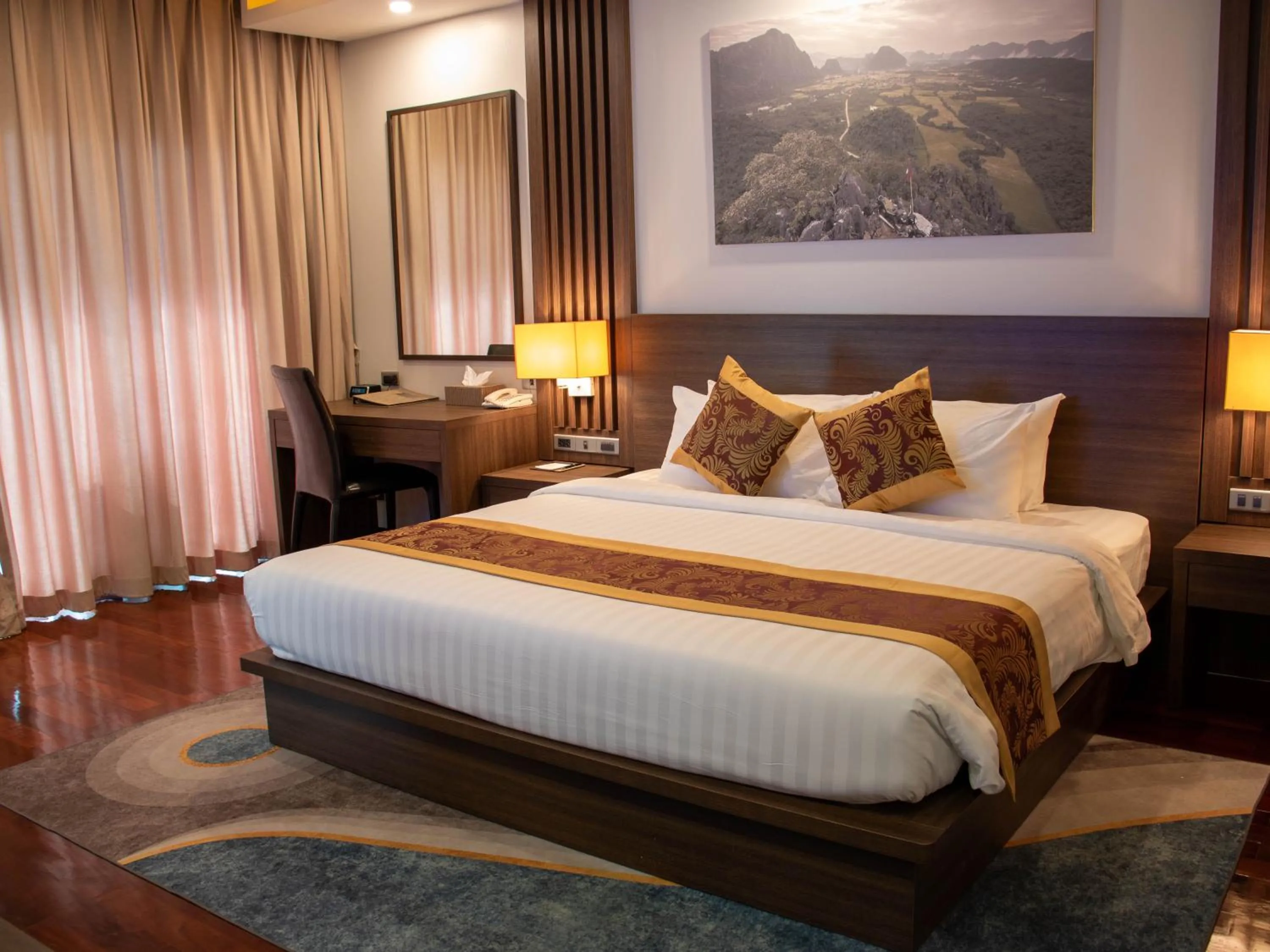 Bed in Tmark Resort Vangvieng