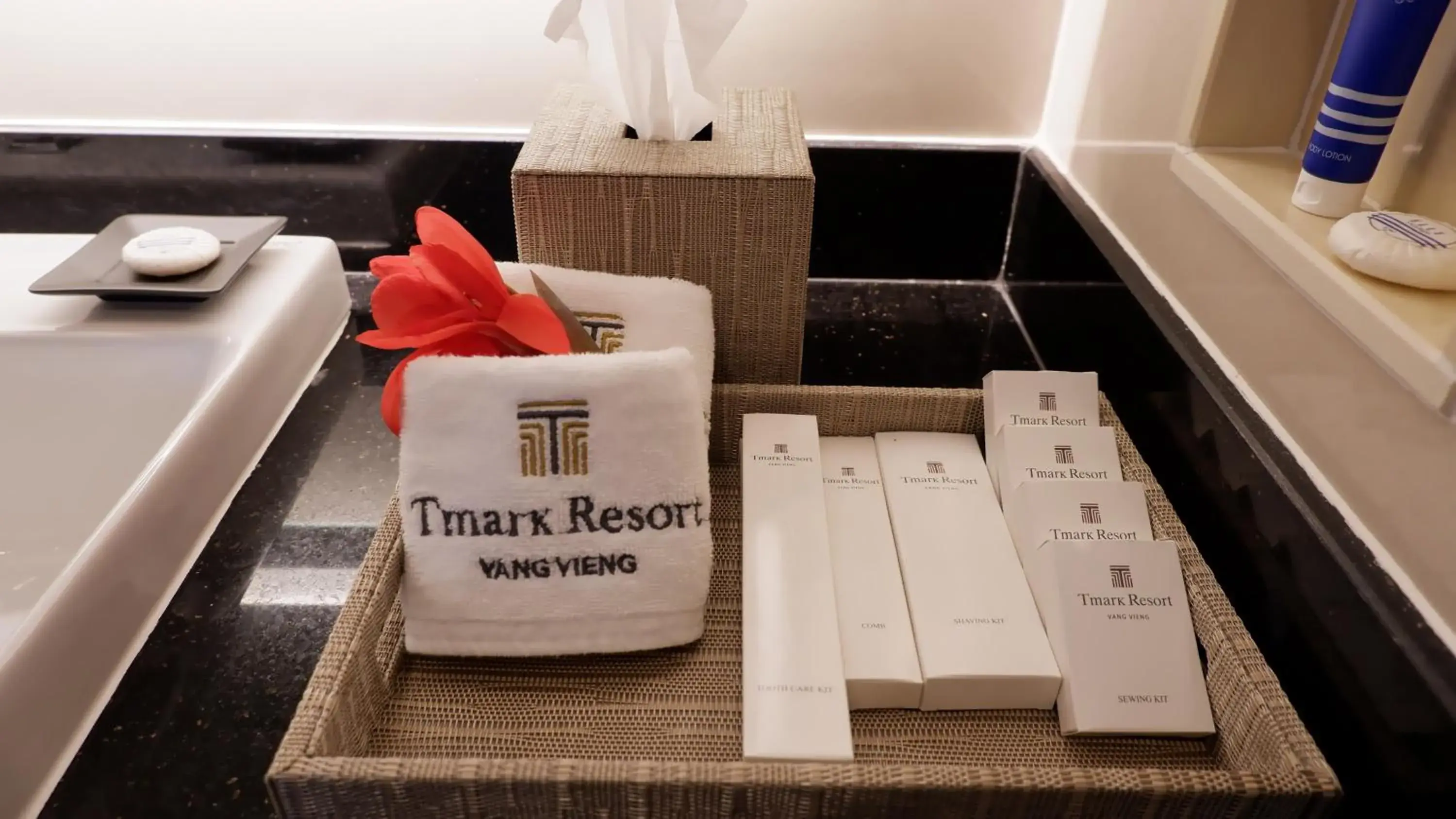 Bathroom in Tmark Resort Vangvieng Bathroom in Tmark Resort Vangvieng