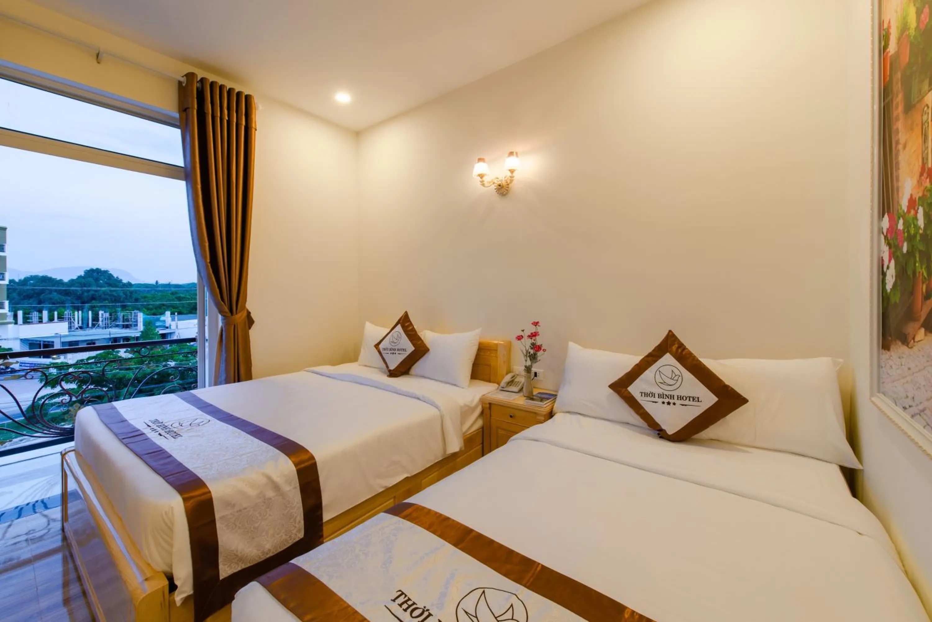 Bed in Thoi Binh Hotel