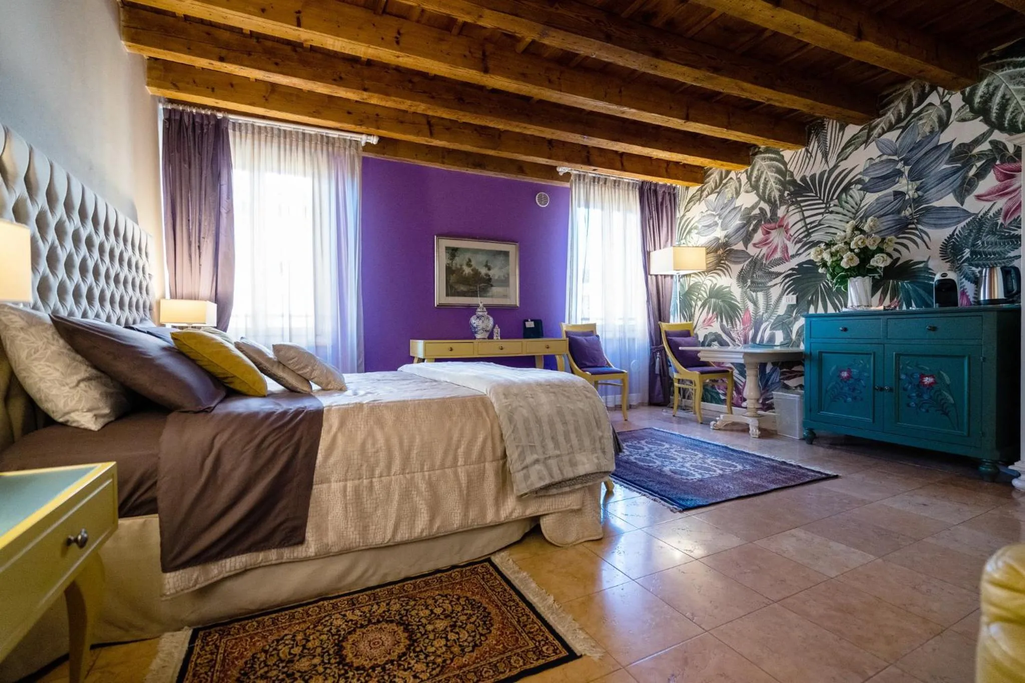 Photo of the whole room, Bed in Mazzini Suite
