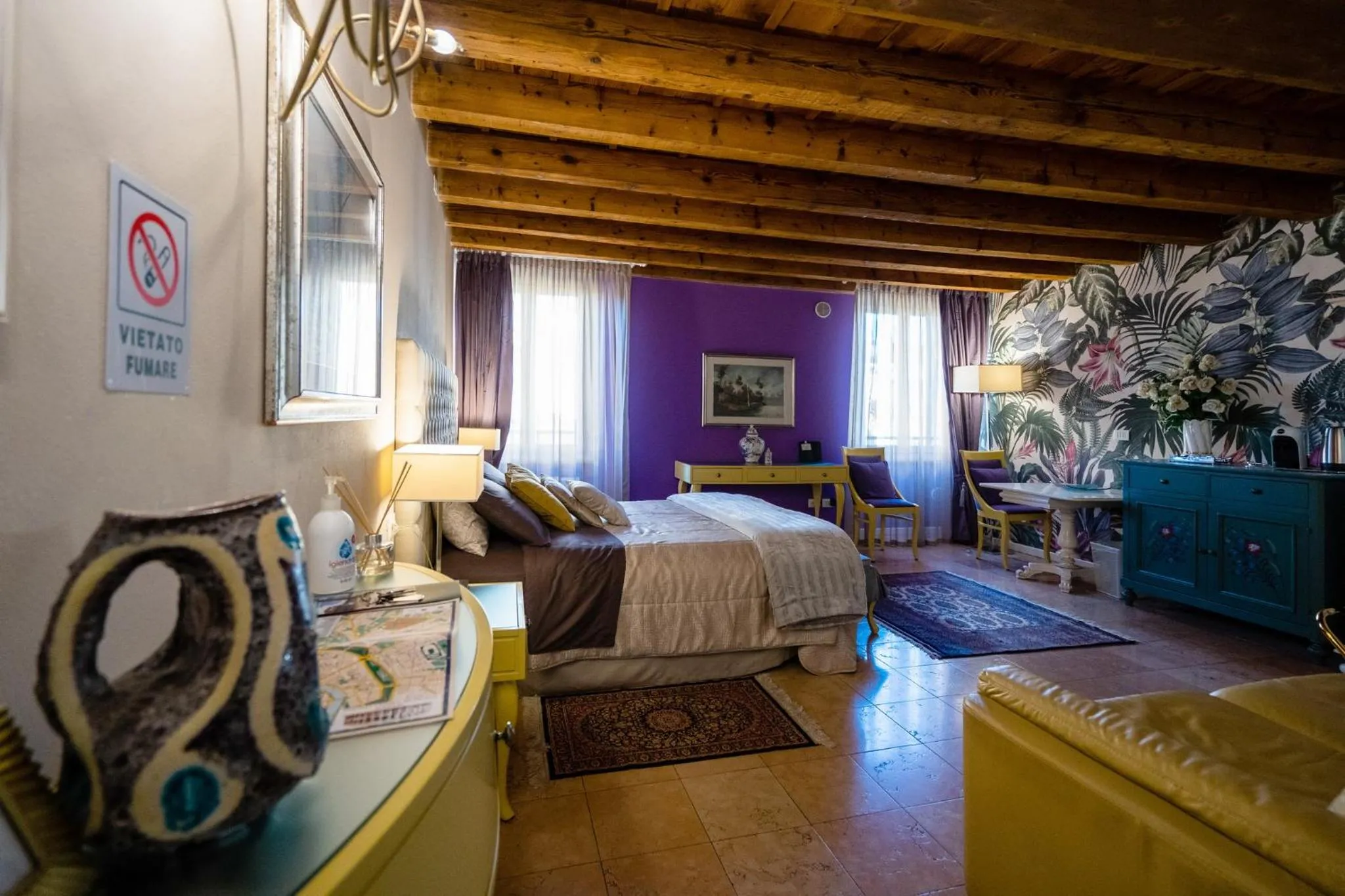 Photo of the whole room, Bed in Mazzini Suite