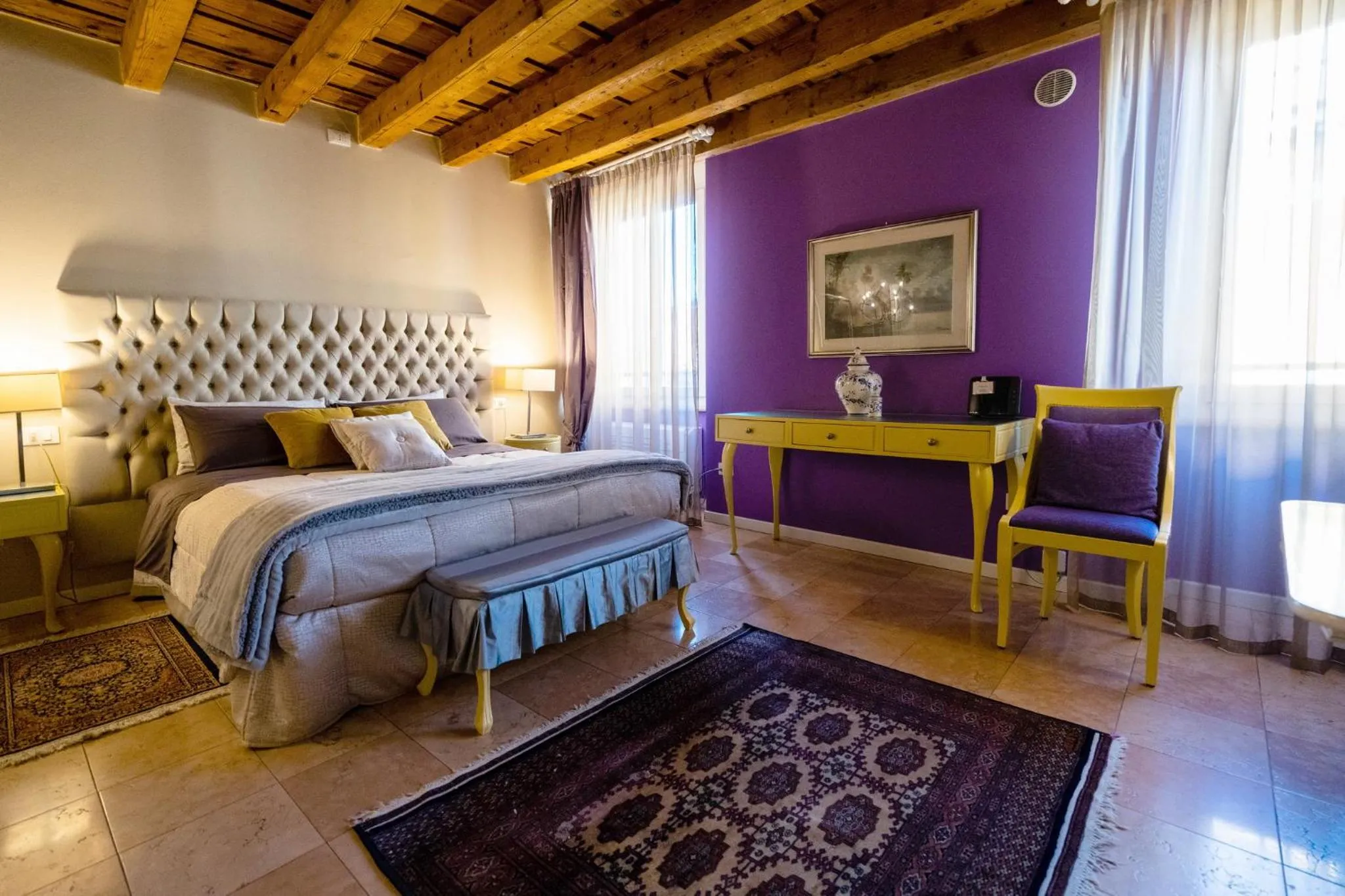 Photo of the whole room, Bed in Mazzini Suite