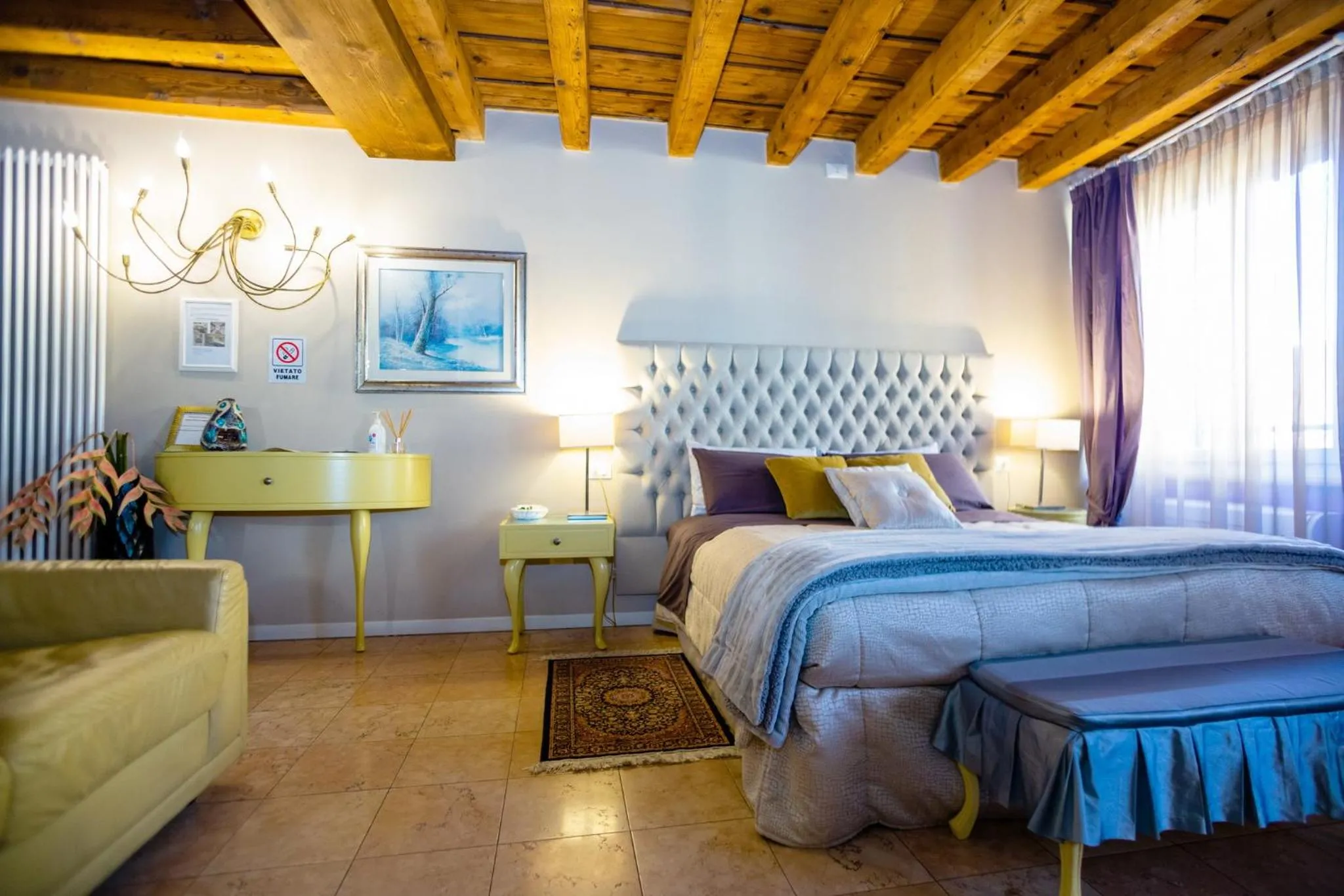 Photo of the whole room, Bed in Mazzini Suite