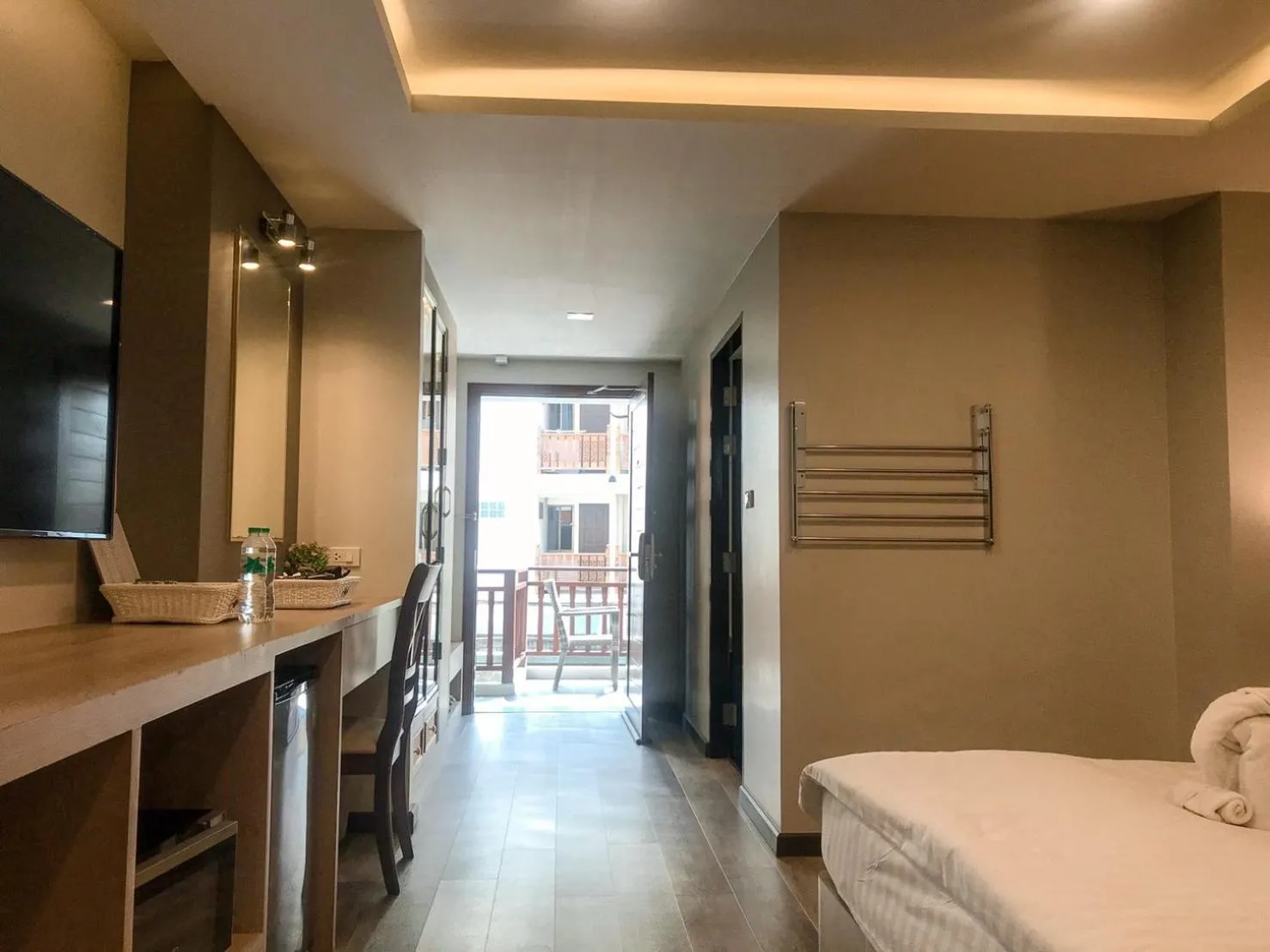 Bed in Hotel De Sripoom