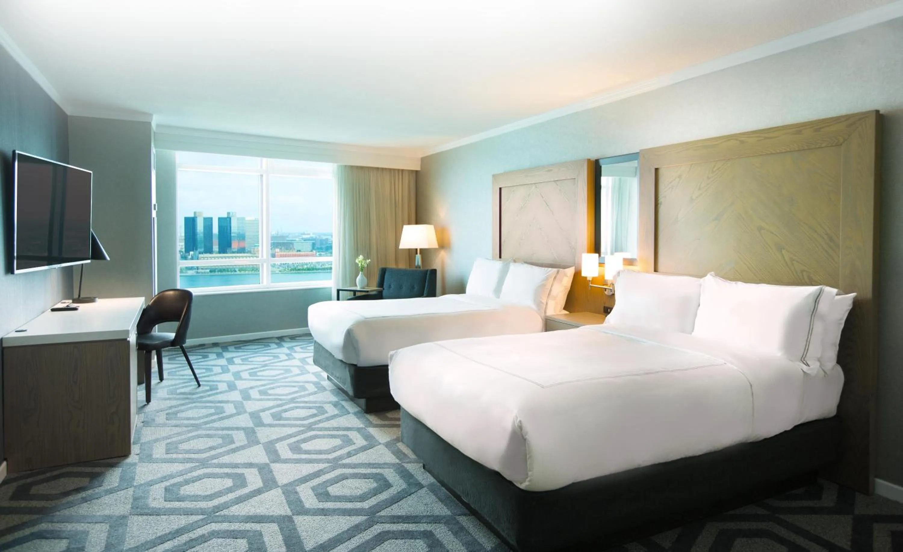 Bedroom, Bed in Caesars Windsor, A Caesars Destination
