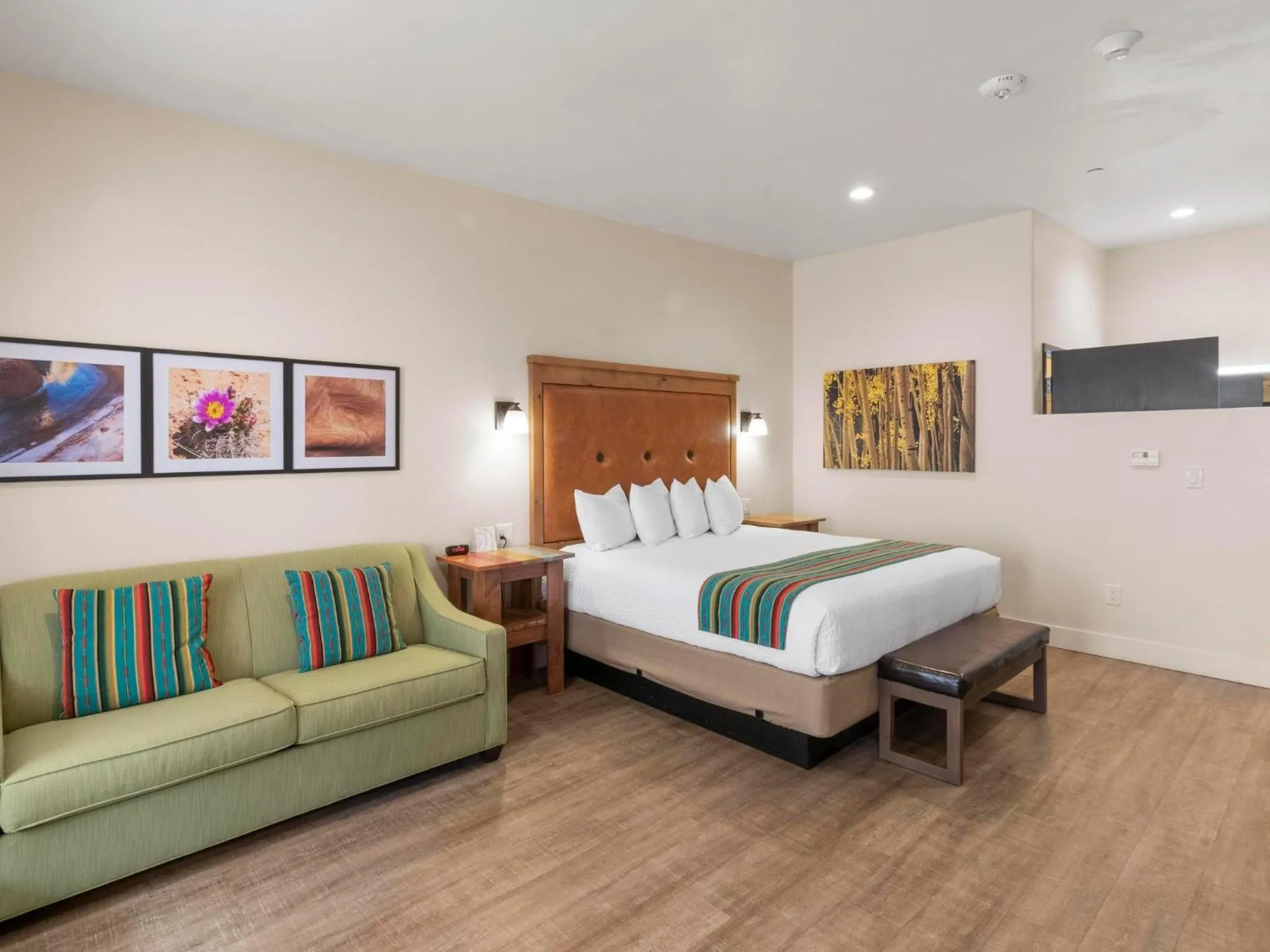 Bed in Bluff Dwellings Resort