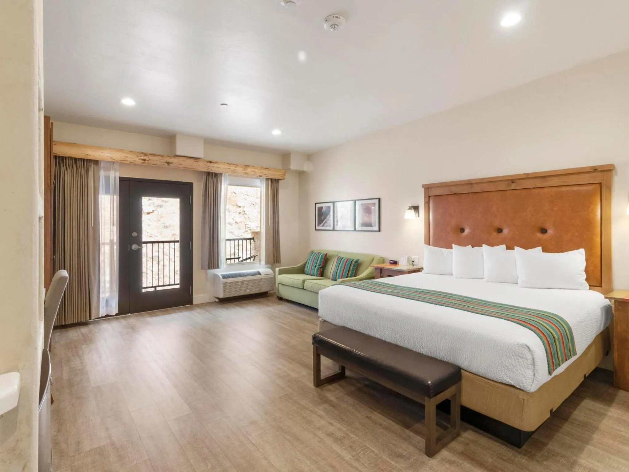 Bed in Bluff Dwellings Resort