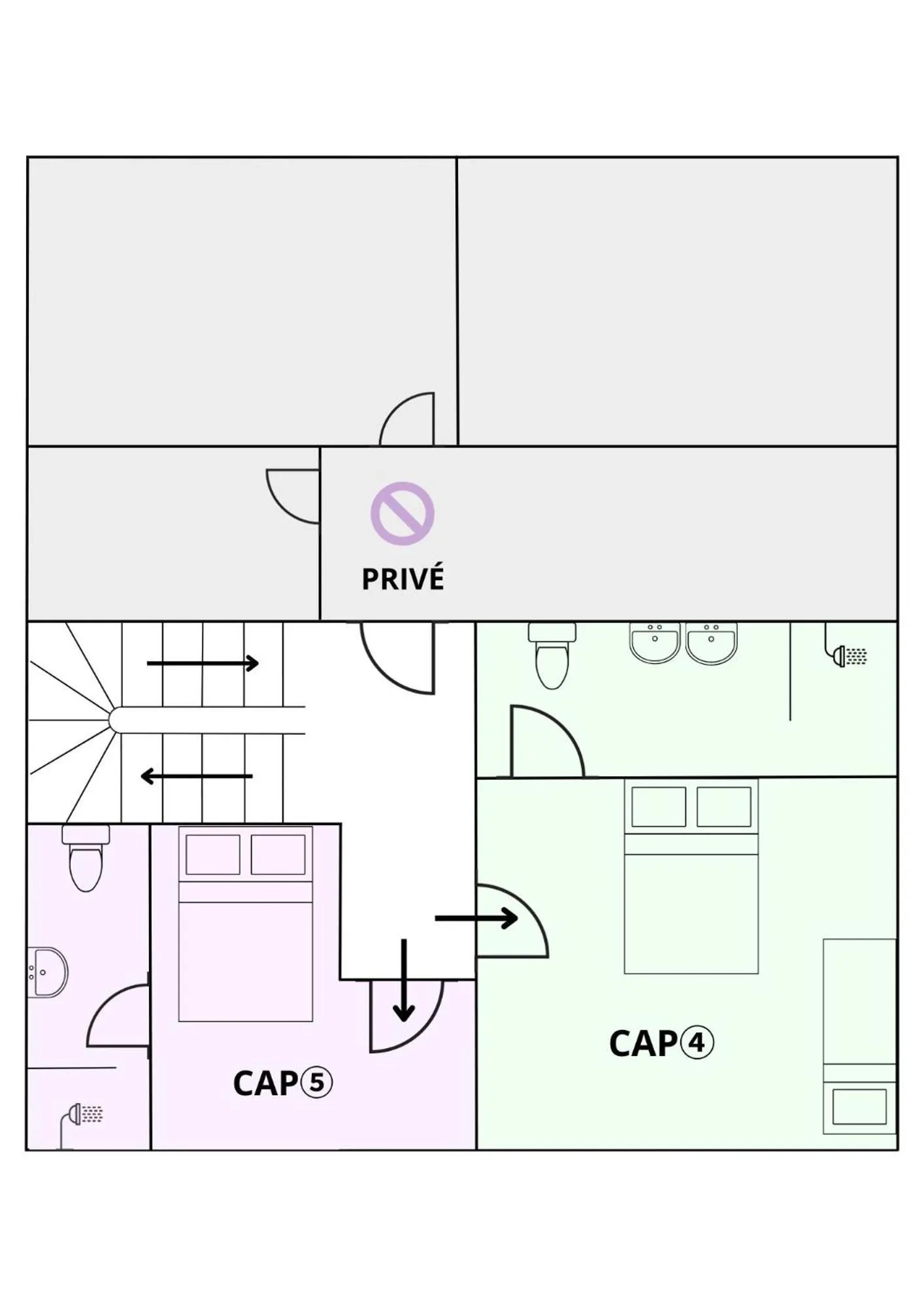 Floor plan in Entre Midi - Maison d'Hôtes - B&B