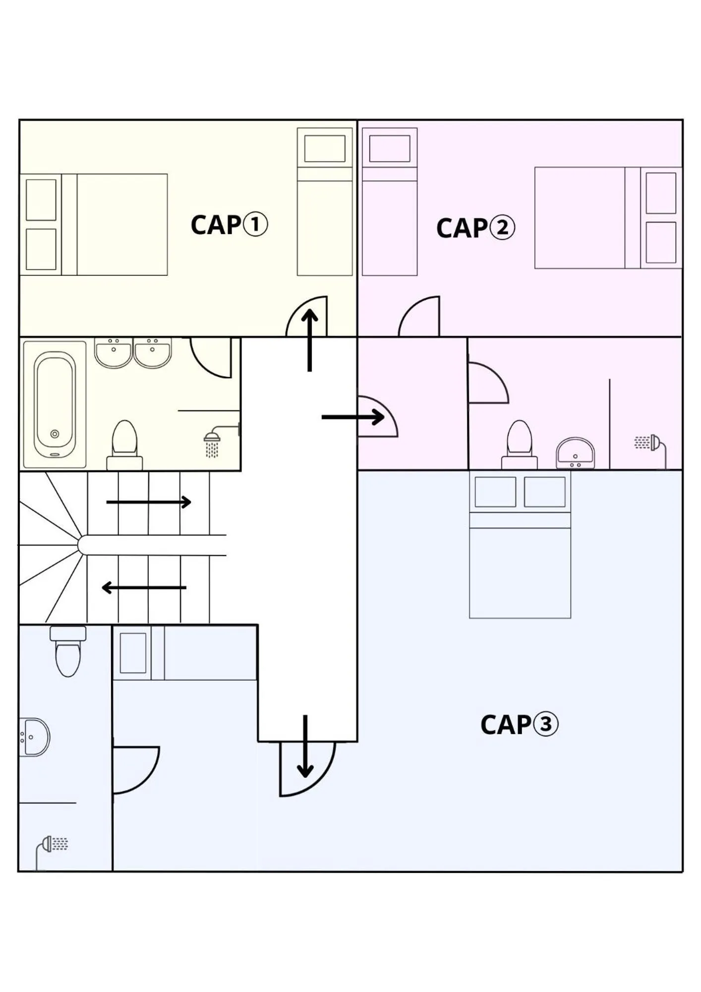 Floor plan in Entre Midi - Maison d'Hôtes - B&B