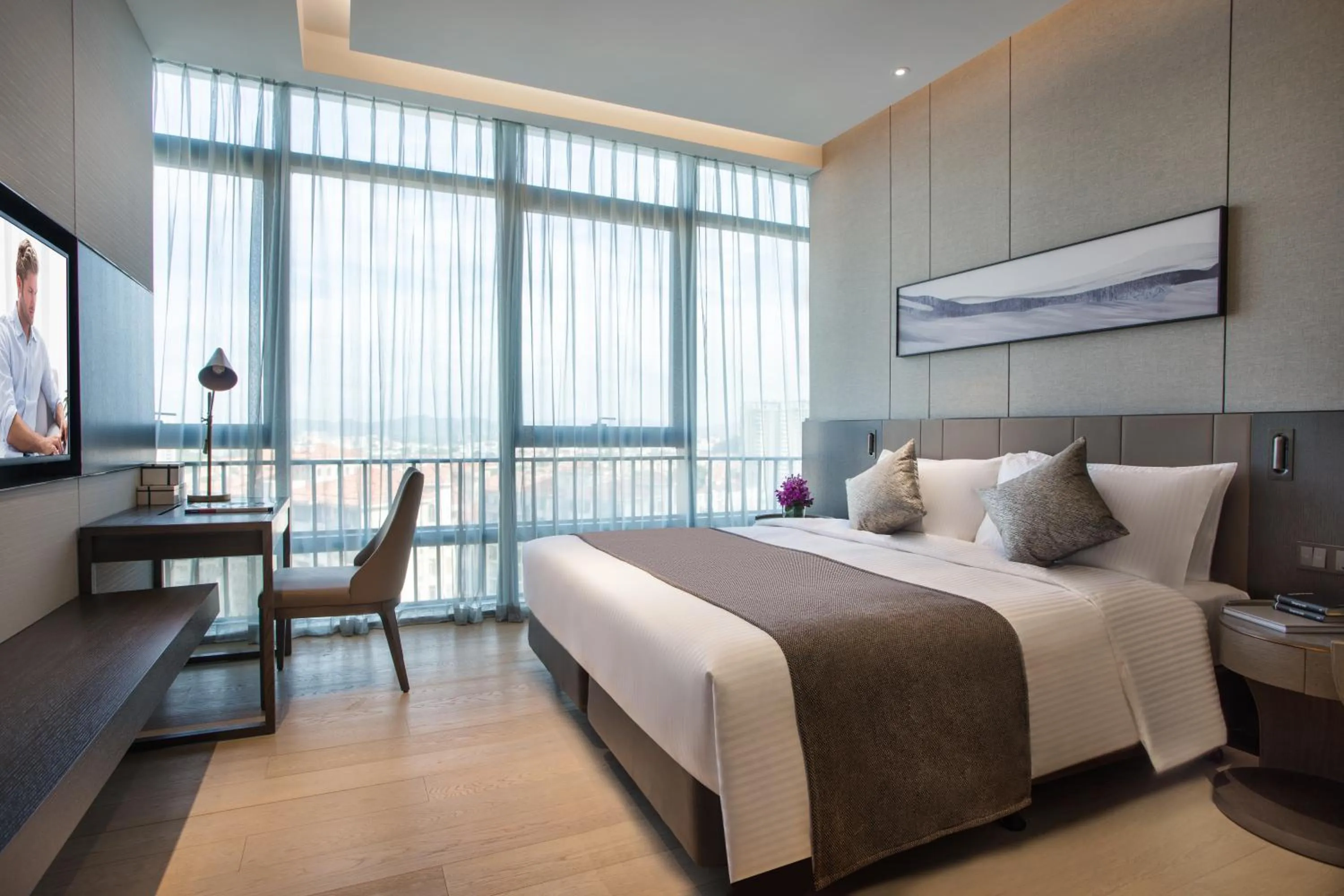 Bed in Ascott Songshan Lake Dongguan