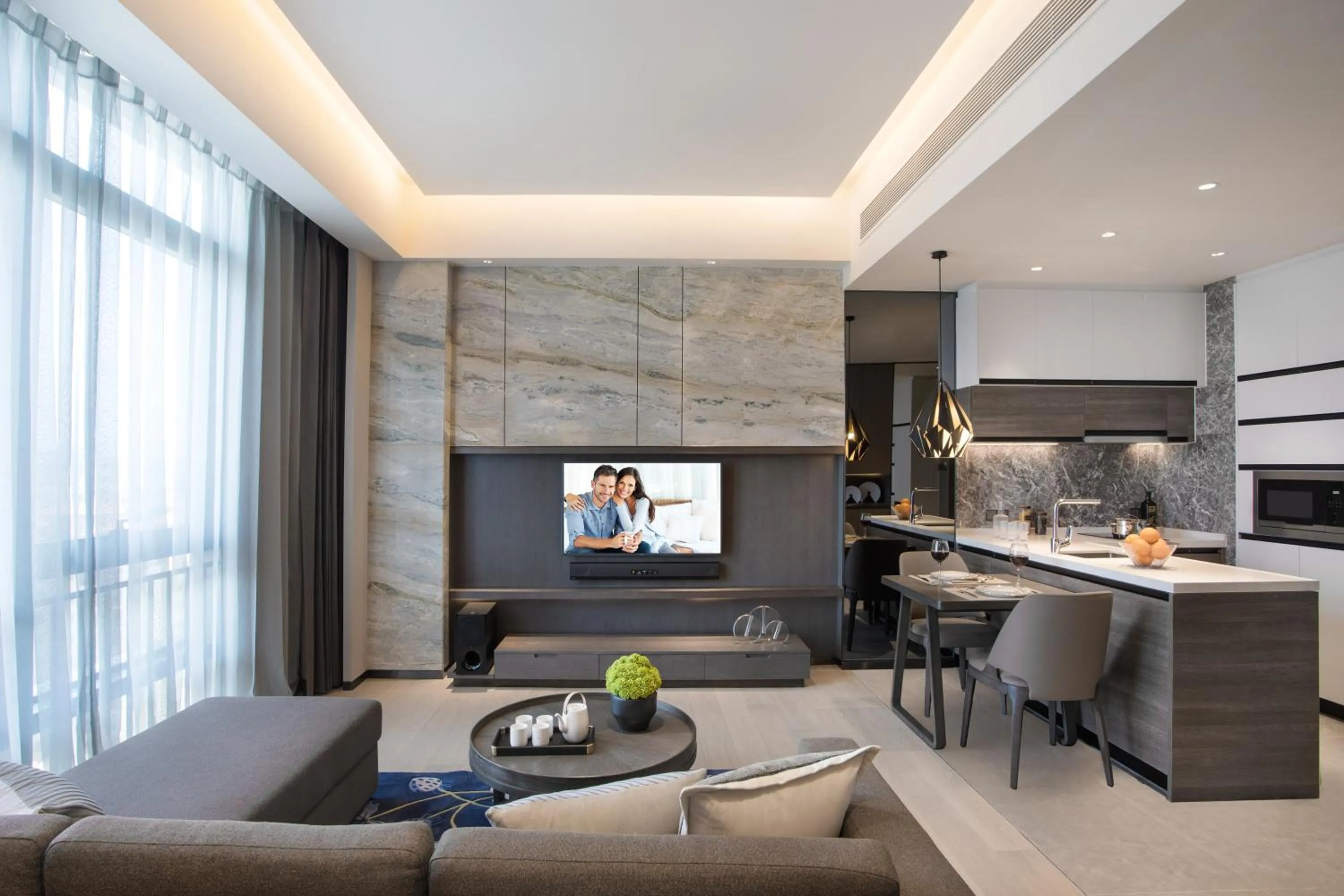 Living room in Ascott Songshan Lake Dongguan