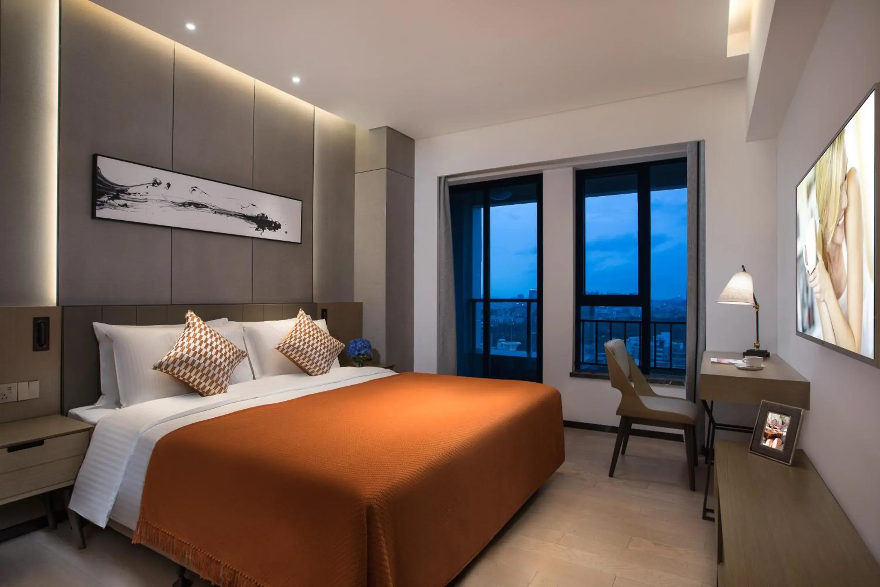 Bed in Citadines Songshan Lake Dongguan Bed in Citadines Songshan Lake Dongguan