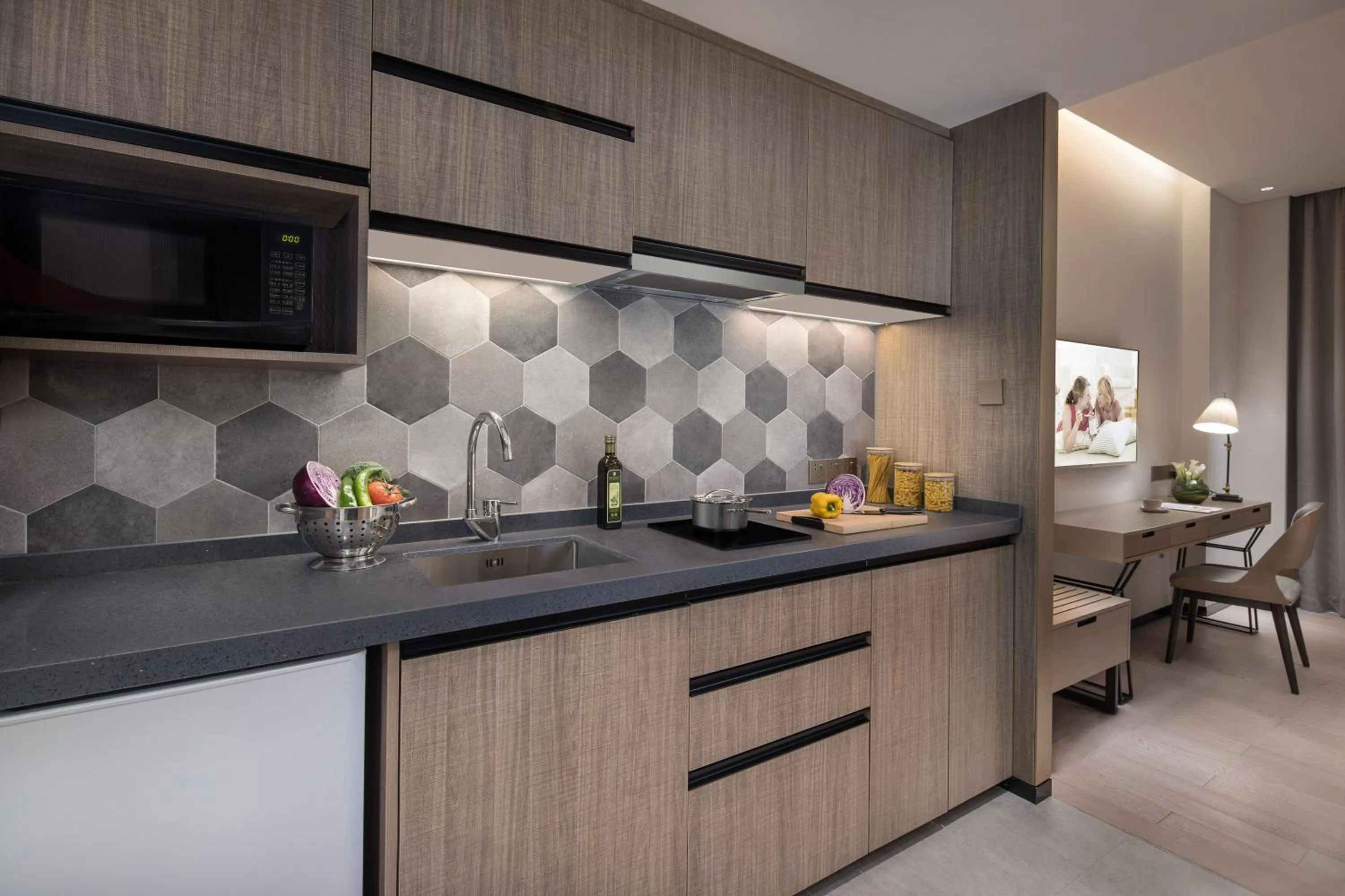 Kitchen or kitchenette in Citadines Songshan Lake Dongguan