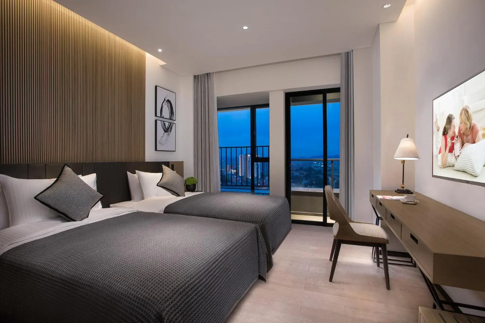 Decorative detail, Bed in Citadines Songshan Lake Dongguan Decorative detail, Bed in Citadines Songshan Lake Dongguan