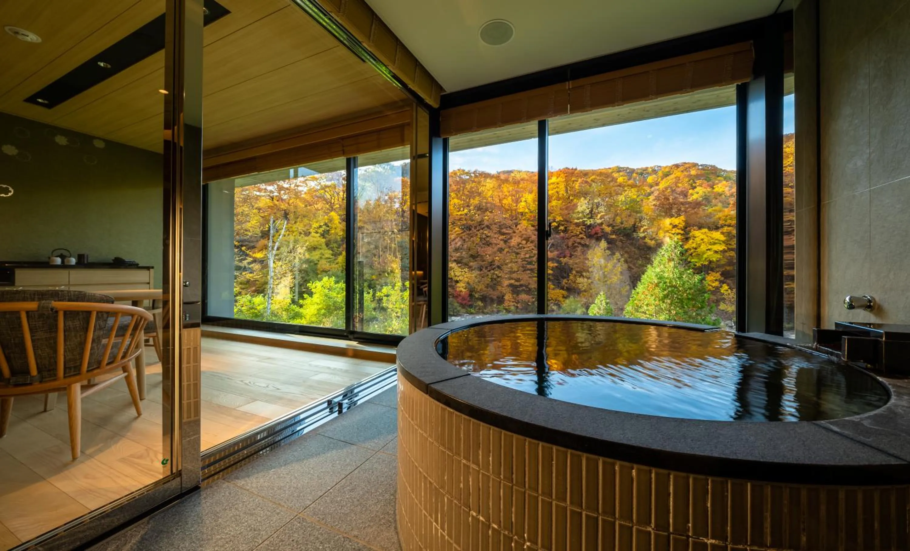 Hot Spring Bath in Chalet Ivy Jozankei