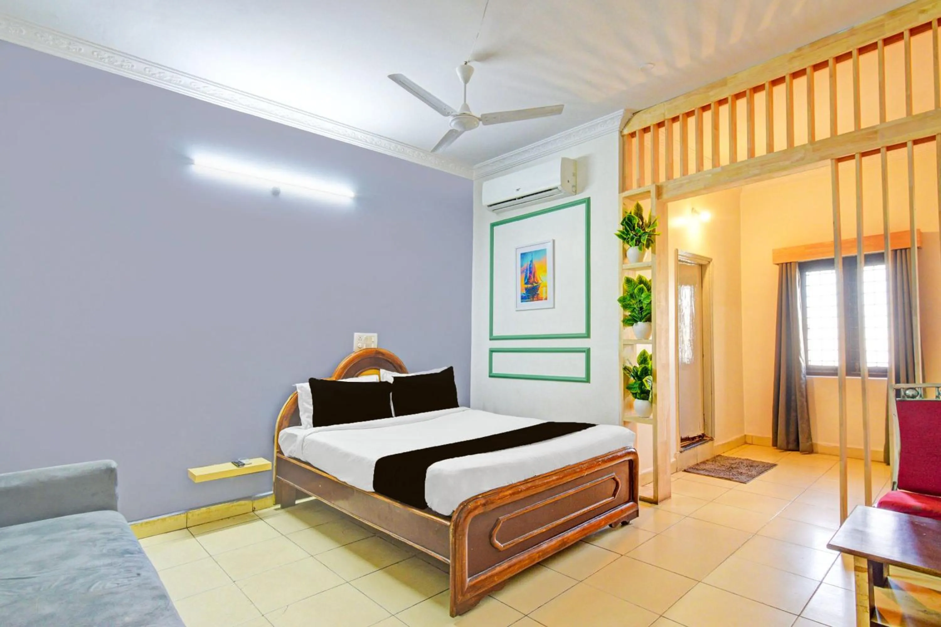 Bedroom, Bed in Hotel O Sahasra Residency Near Nexus Hyderabad