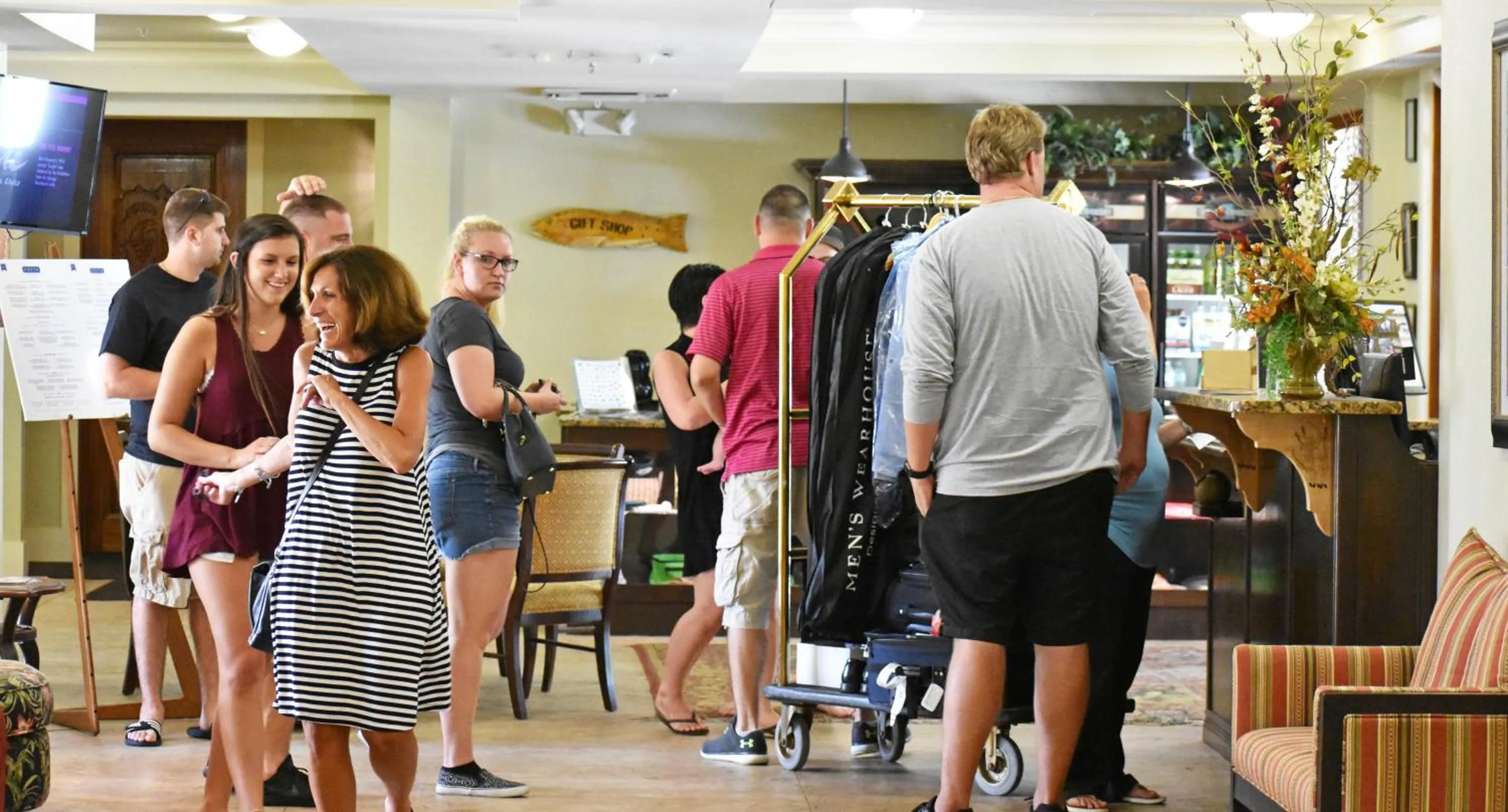 Lobby or reception in The Inlet Sports Lodge