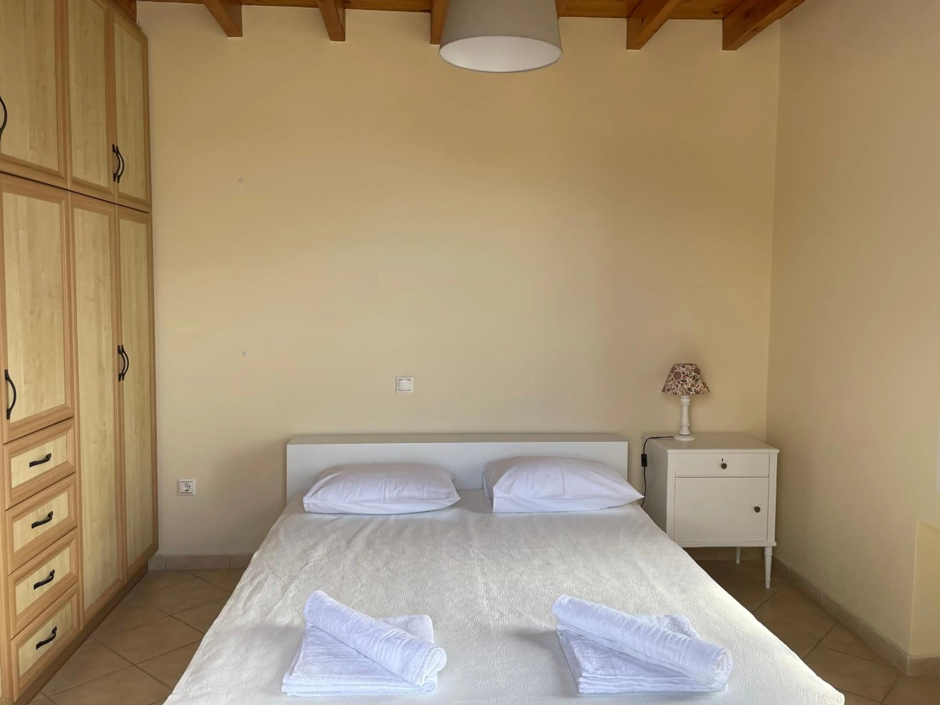Bedroom, Bed in Monolithos Villas