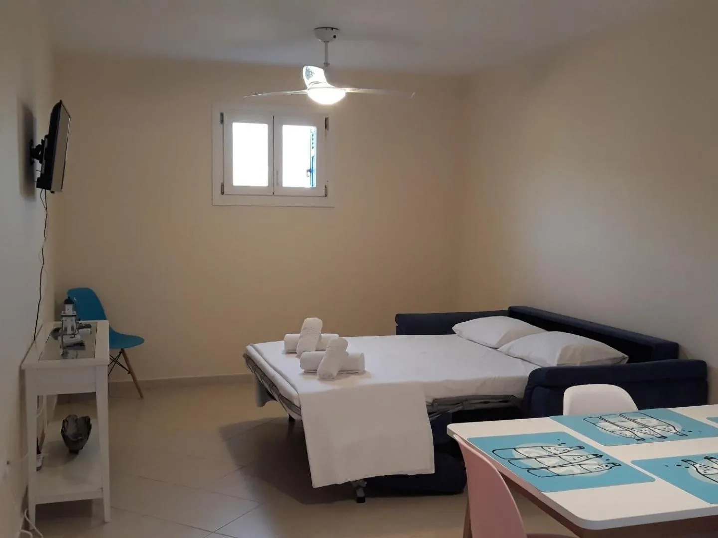 Bed in Monolithos Villas