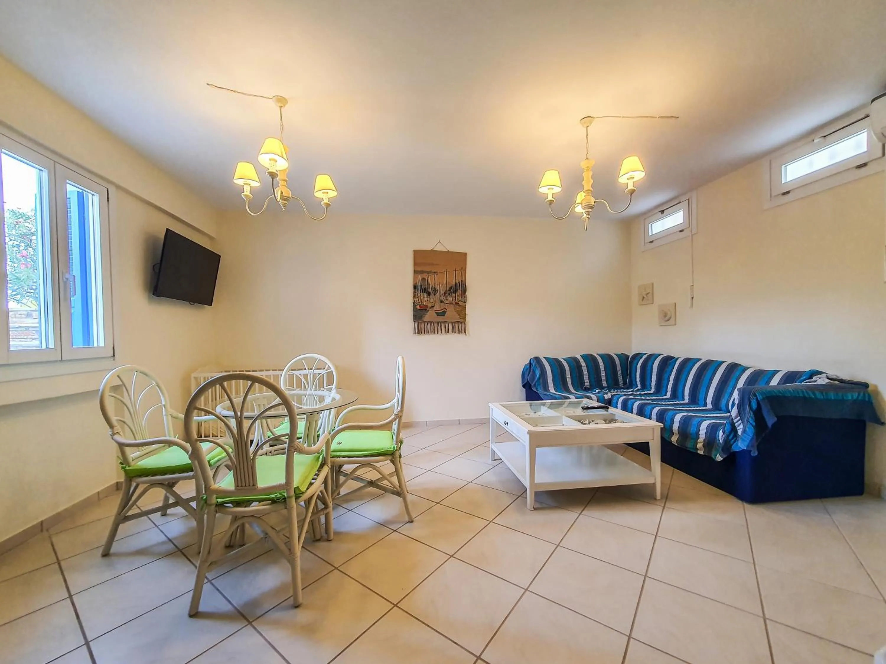 Seating area in Monolithos Villas