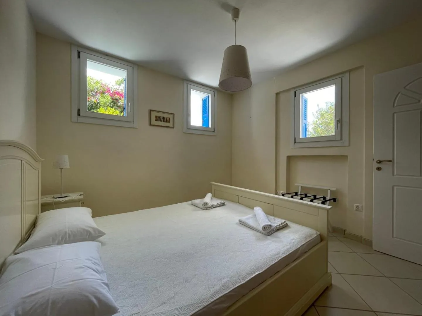 Bedroom, Bed in Monolithos Villas