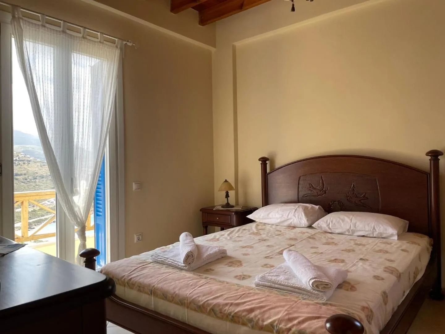 Bed in Monolithos Villas