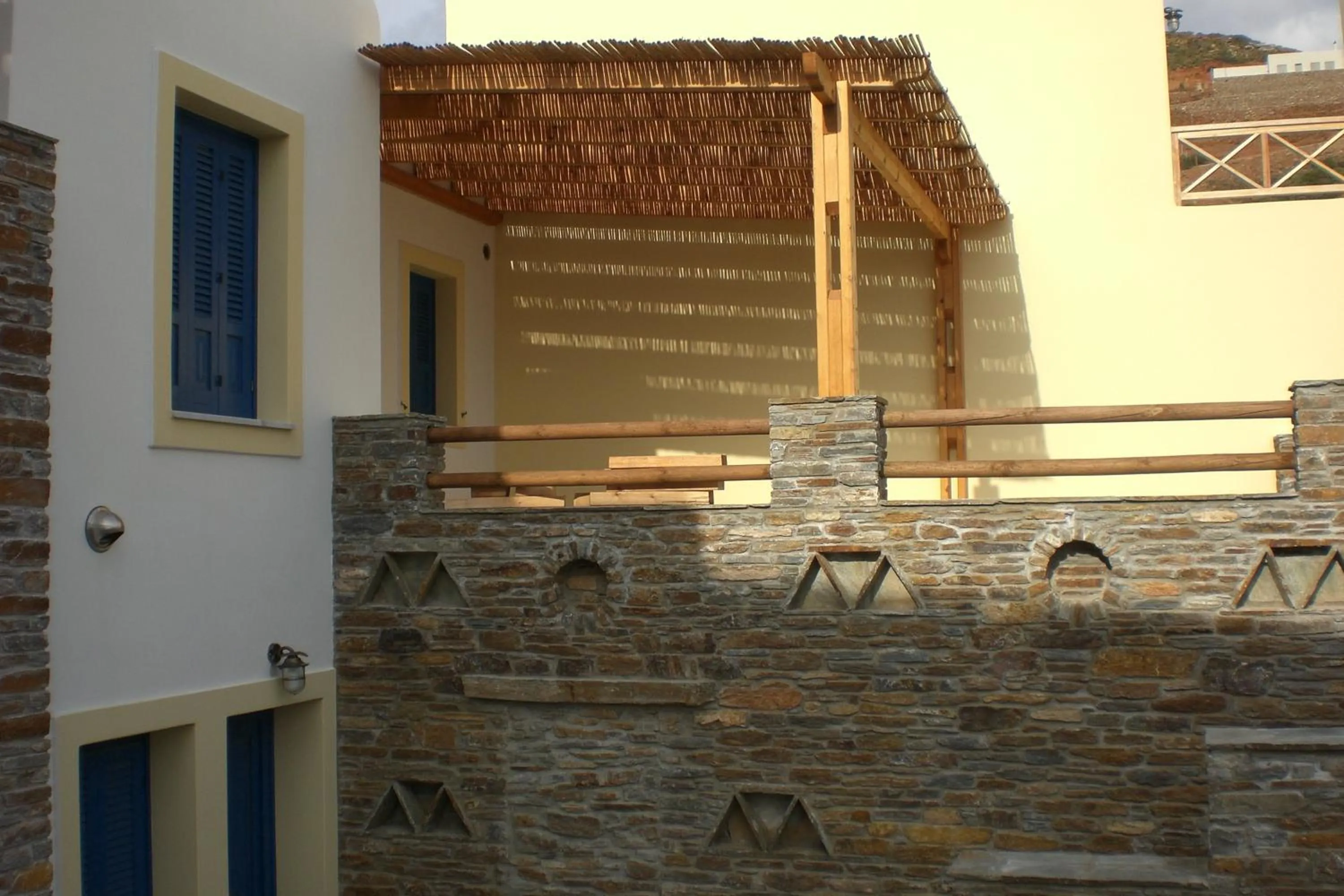 Patio in Monolithos Villas