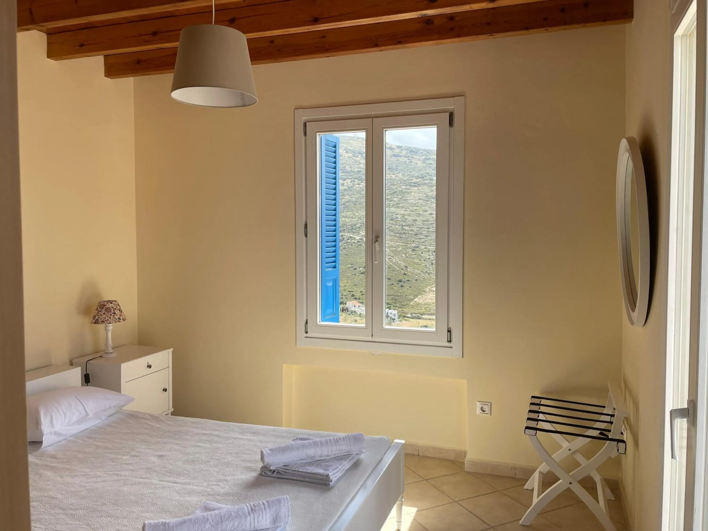 View (from property/room), Bed in Monolithos Villas