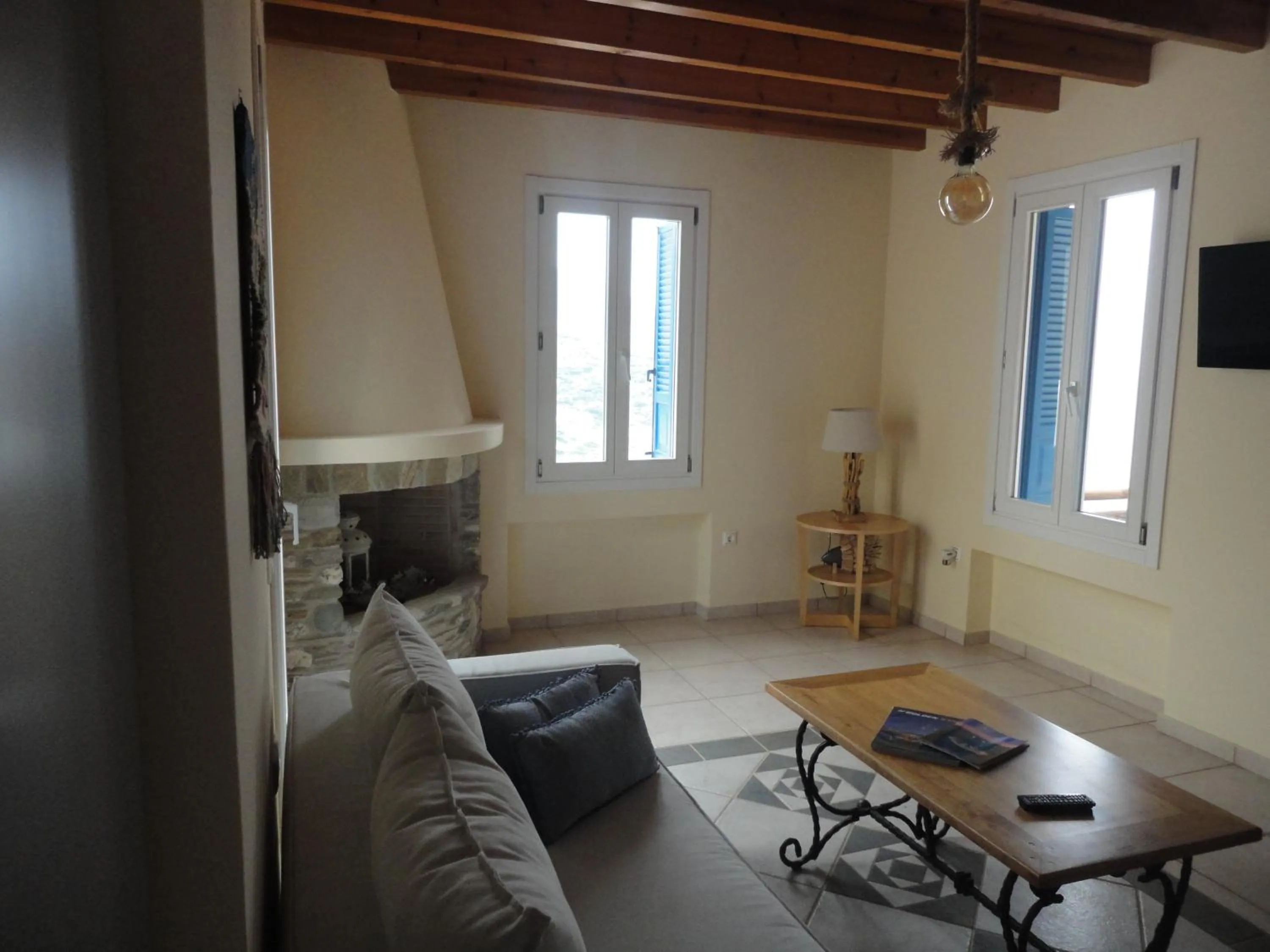 Living room in Monolithos Villas