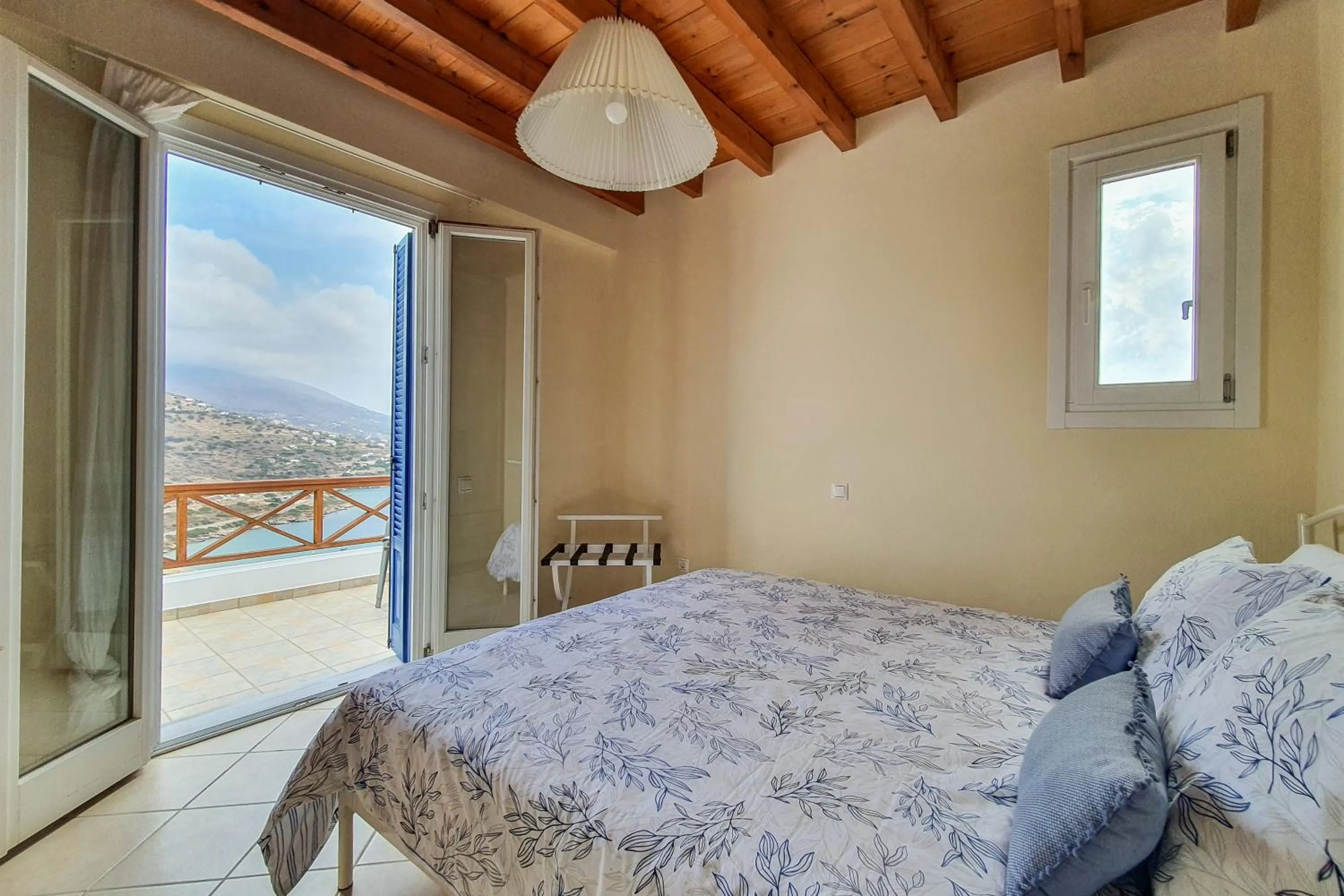 Bedroom, Bed in Monolithos Villas
