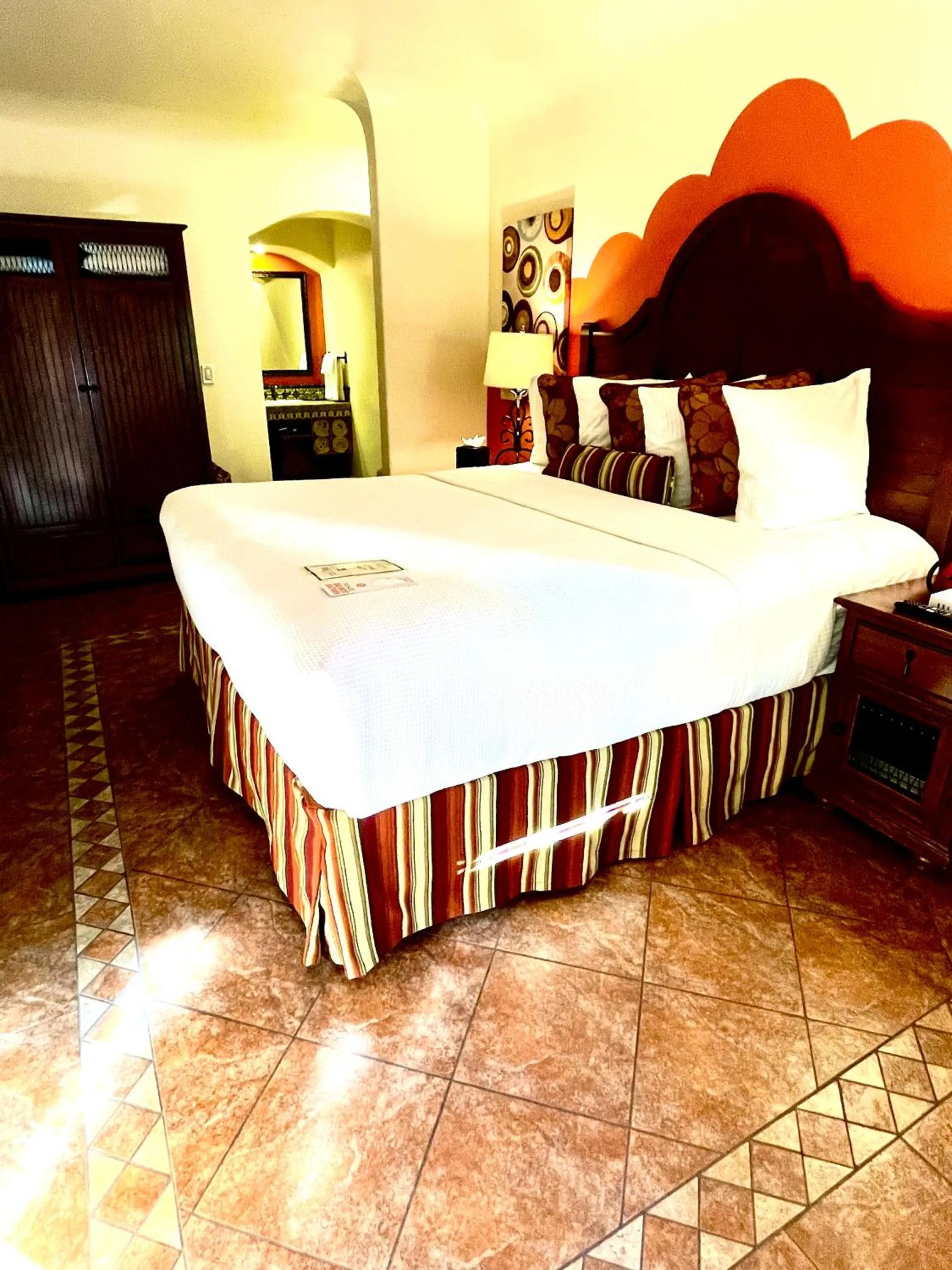 Bed in Los Arboles Hotel