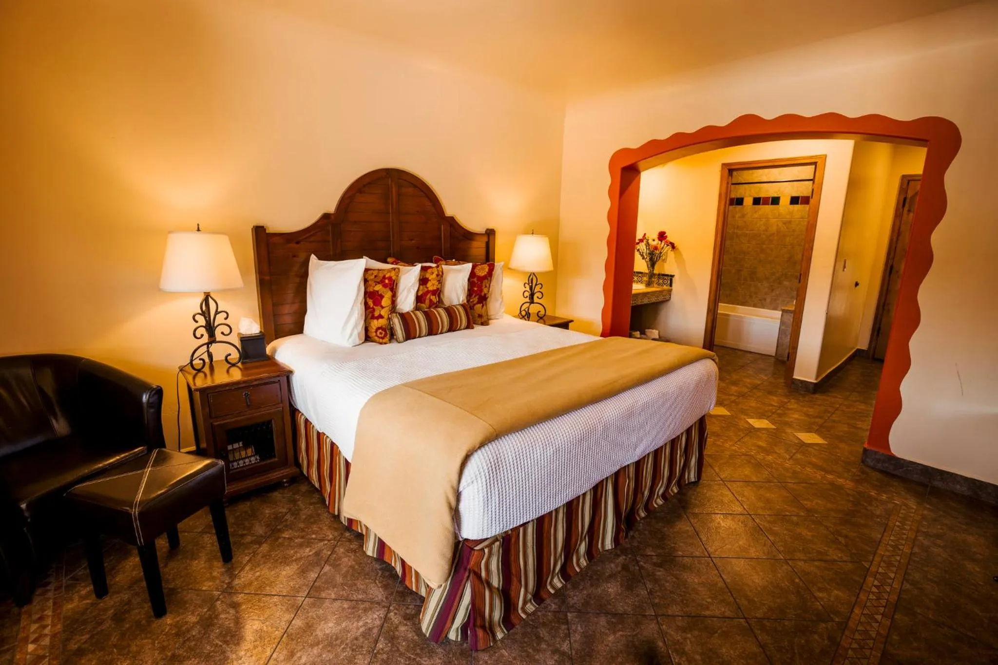 Bed in Los Arboles Hotel