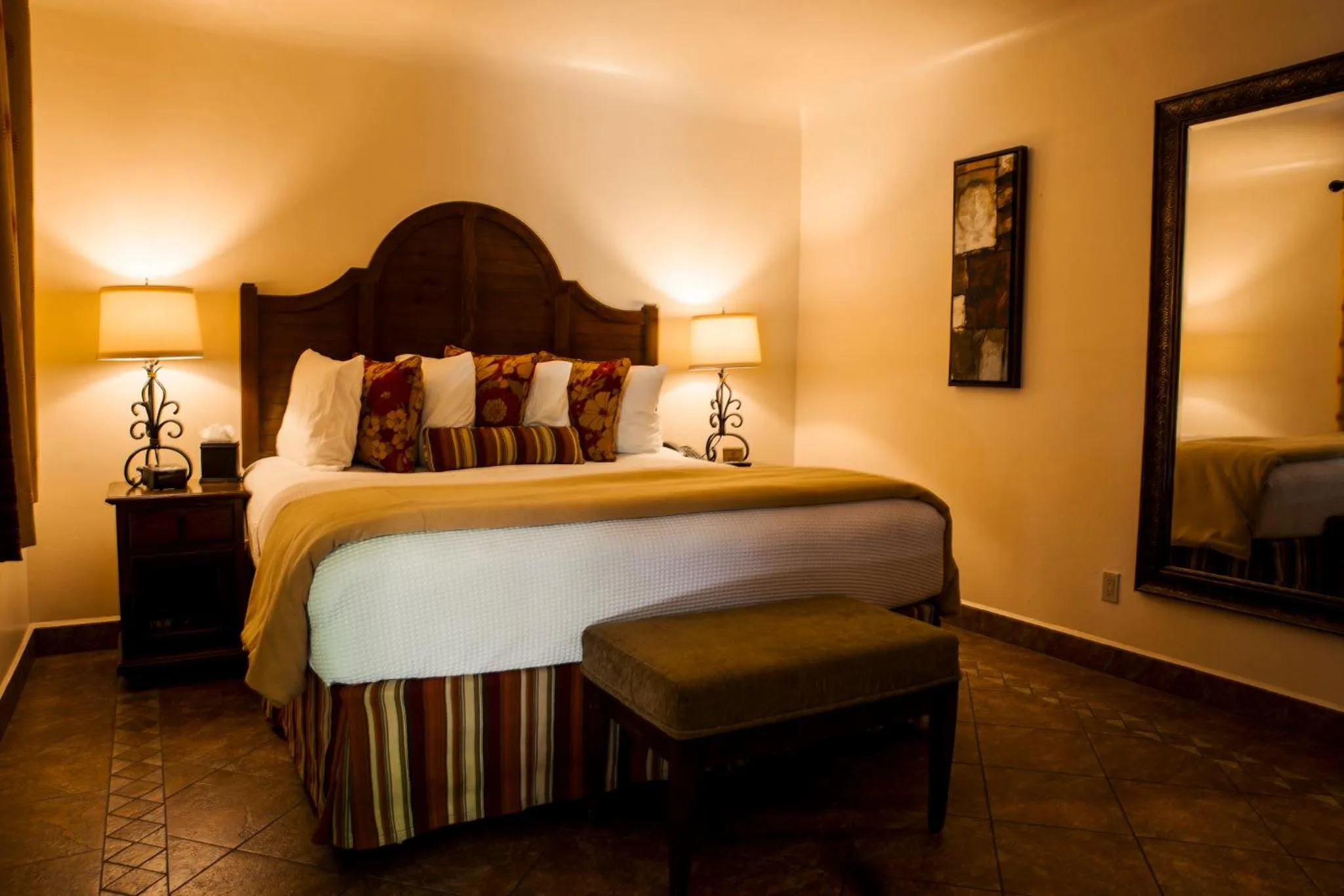 Bed in Los Arboles Hotel