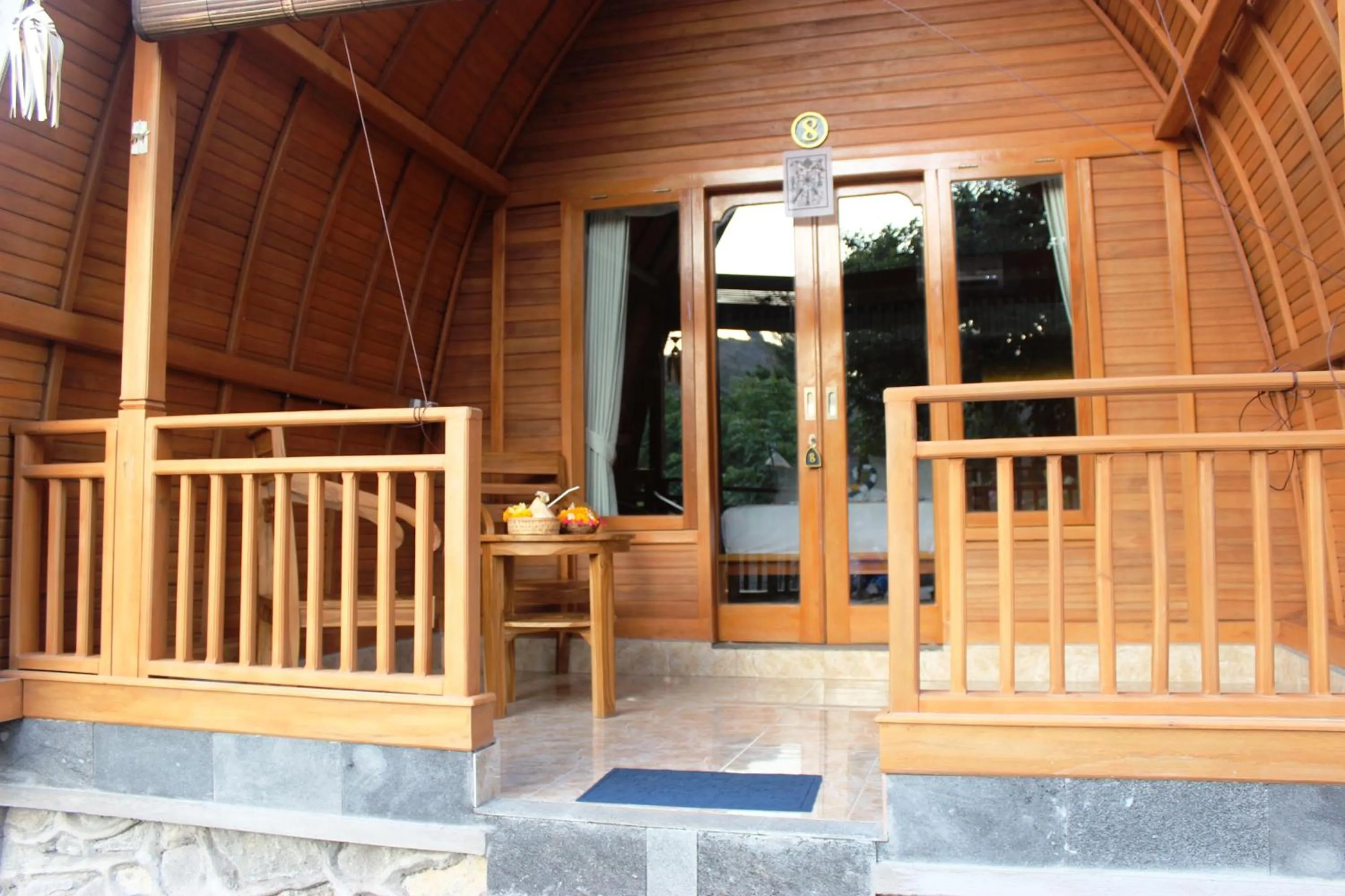 Facade/entrance in Kubu Padi Wooden House