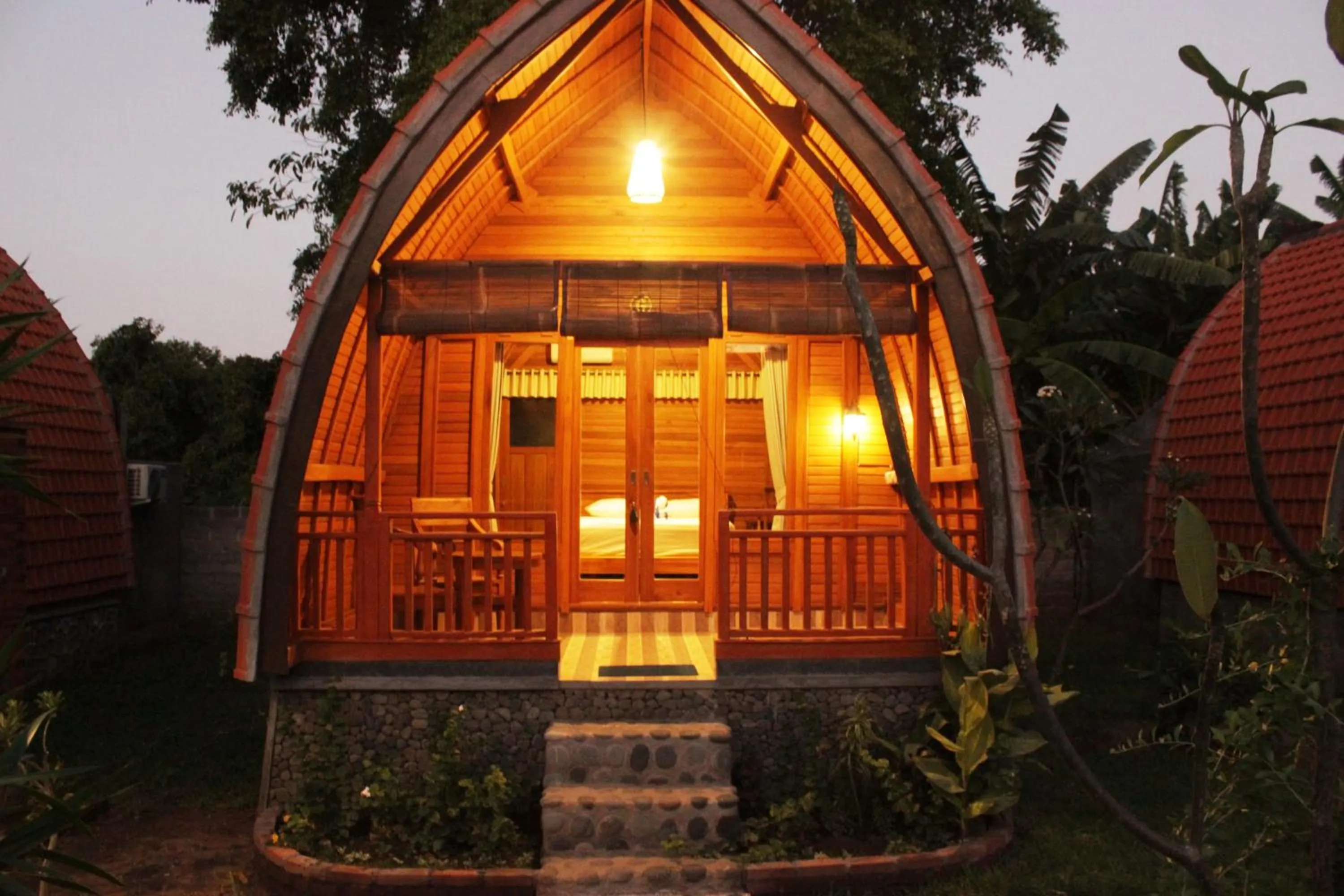 Facade/entrance in Kubu Padi Wooden House