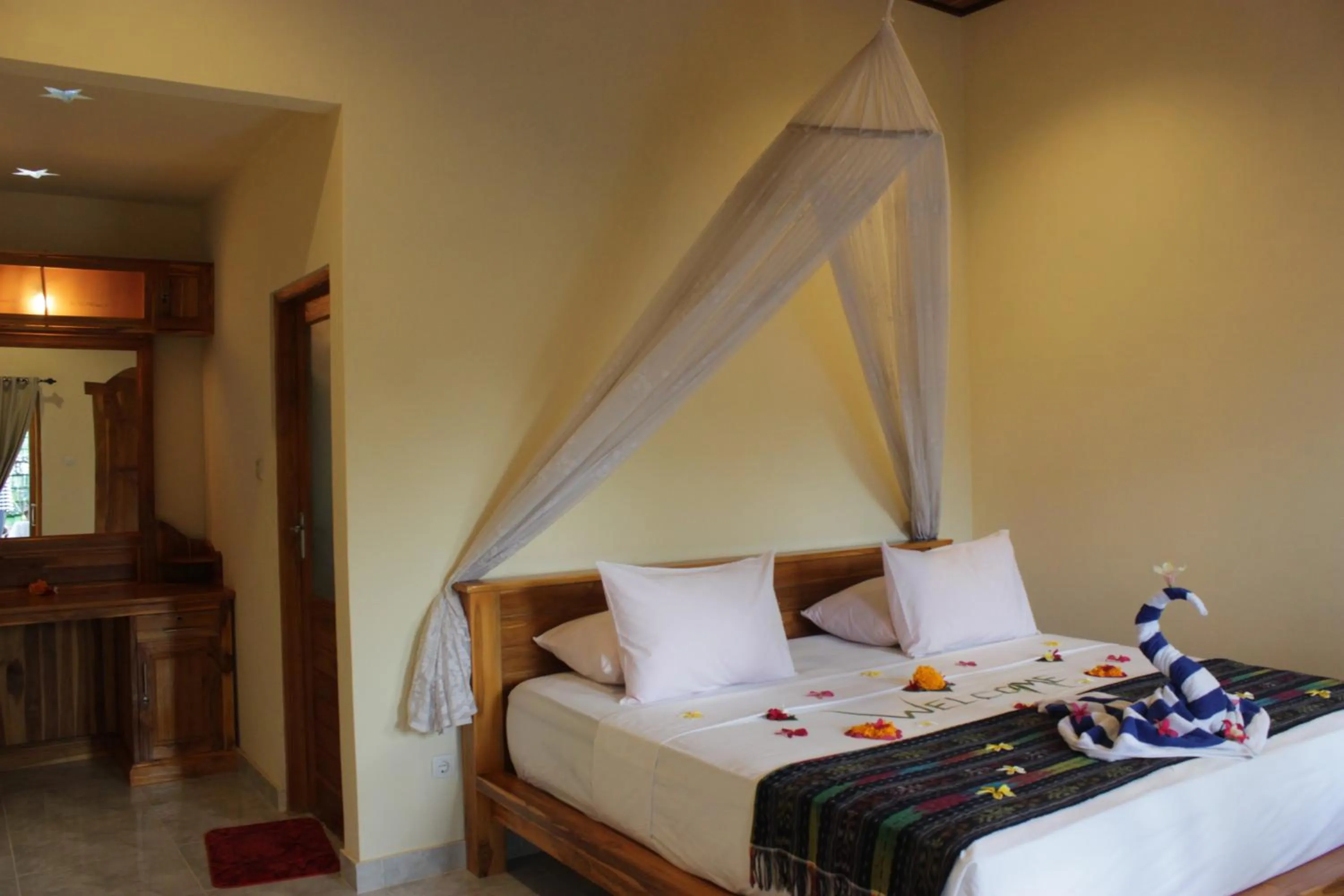 Bed in Kubu Padi Wooden House