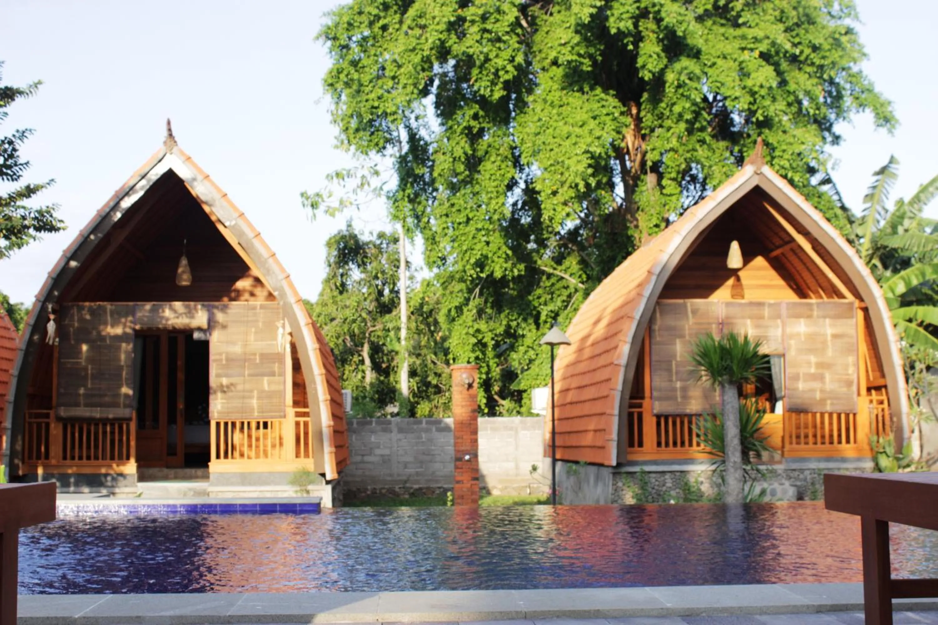 Pool view in Kubu Padi Wooden House