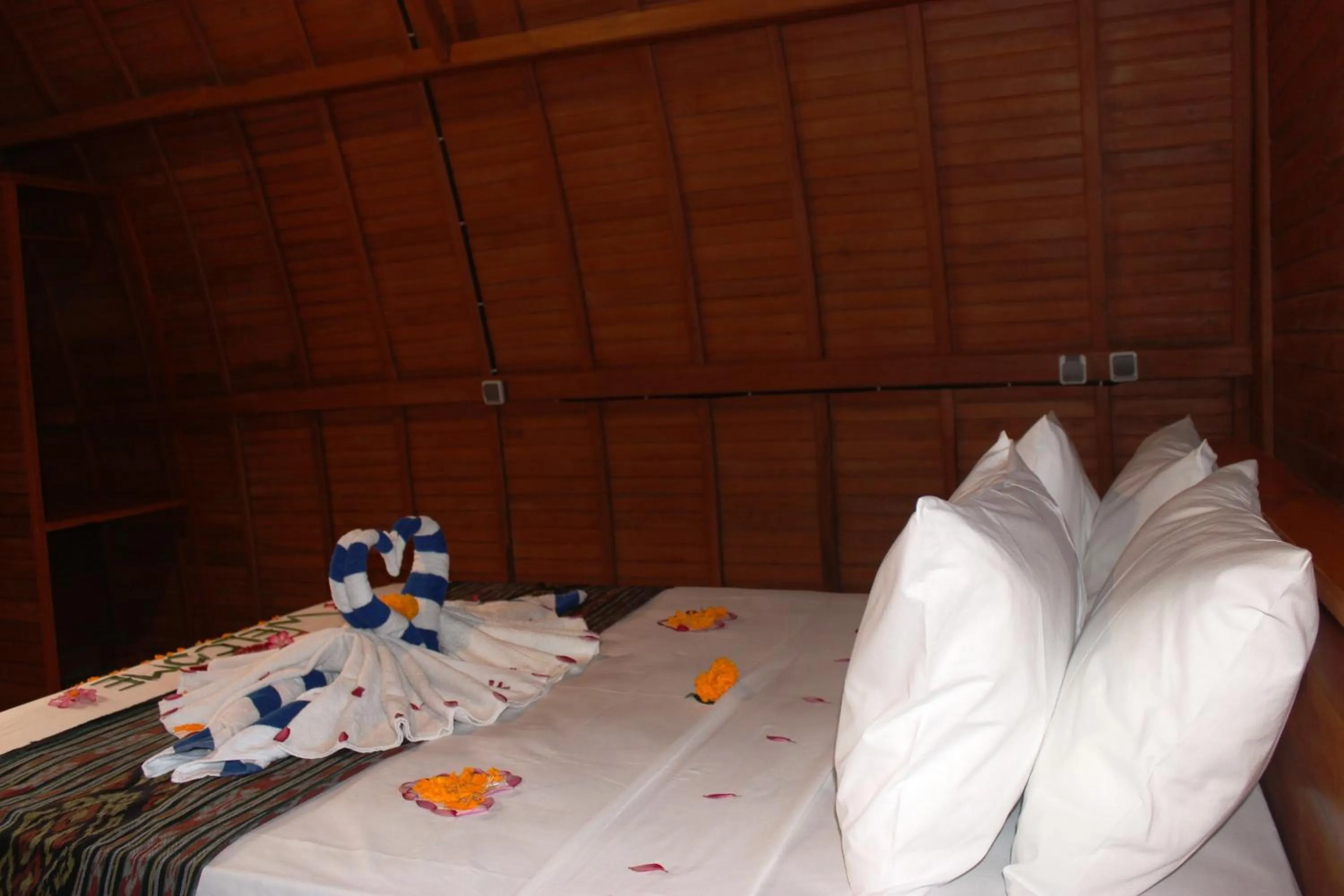 Bed in Kubu Padi Wooden House