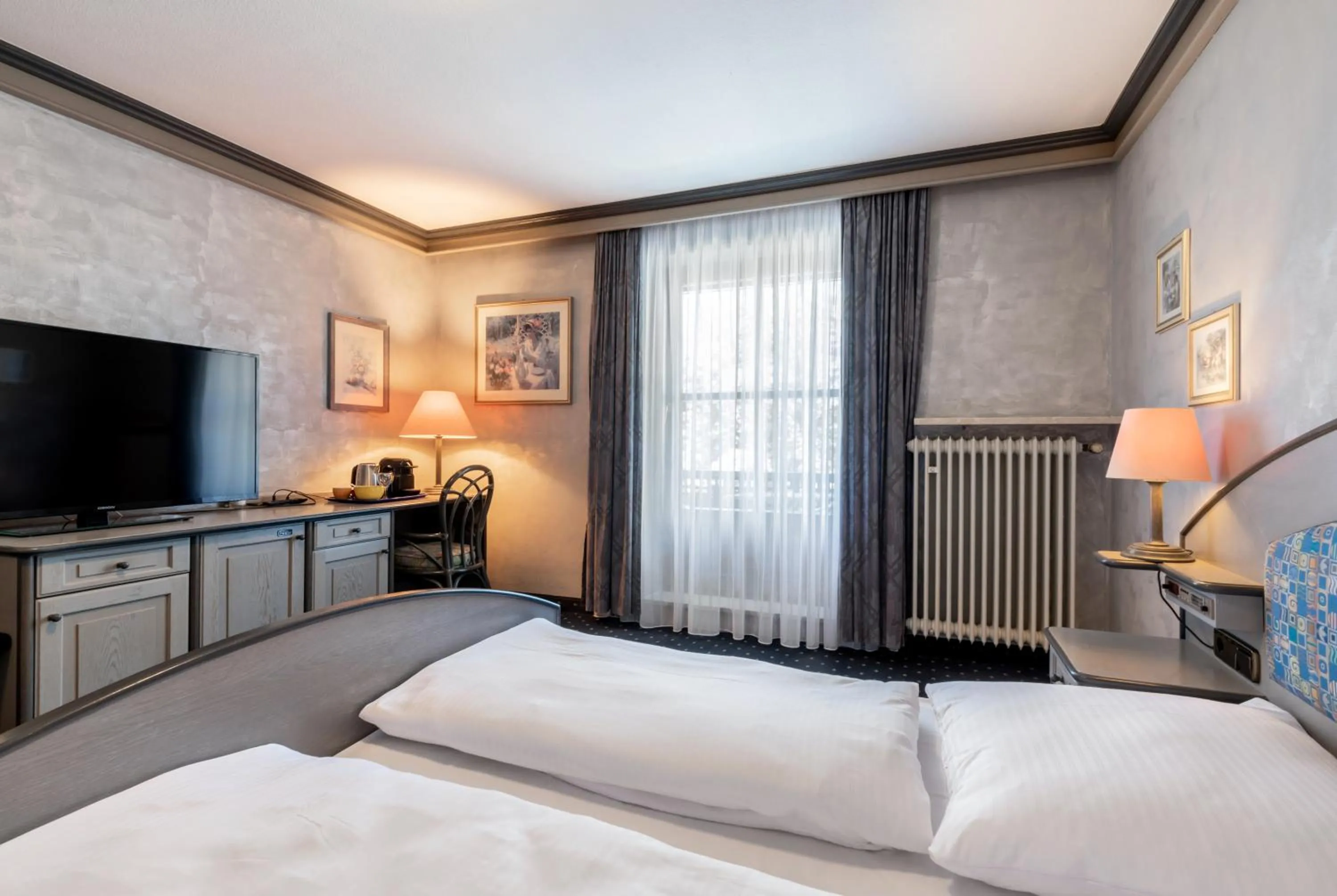 Bed in Seehotel Pegasus