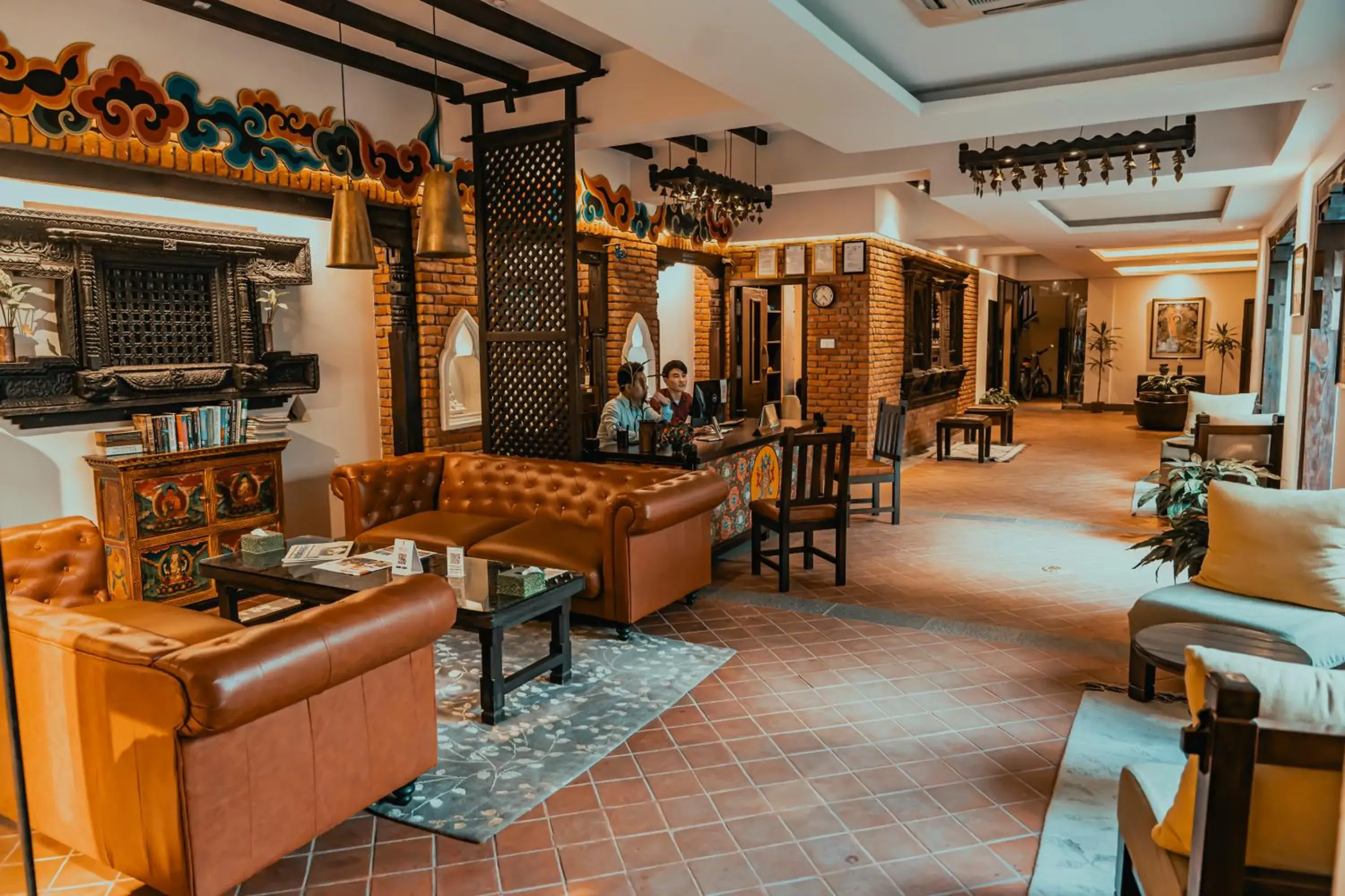 Lobby or reception in Hotel Thamel House - 6 km from Boudhanath Stupa, Kathmandu Lobby or reception in Hotel Thamel House - 6 km from Boudhanath Stupa, Kathmandu