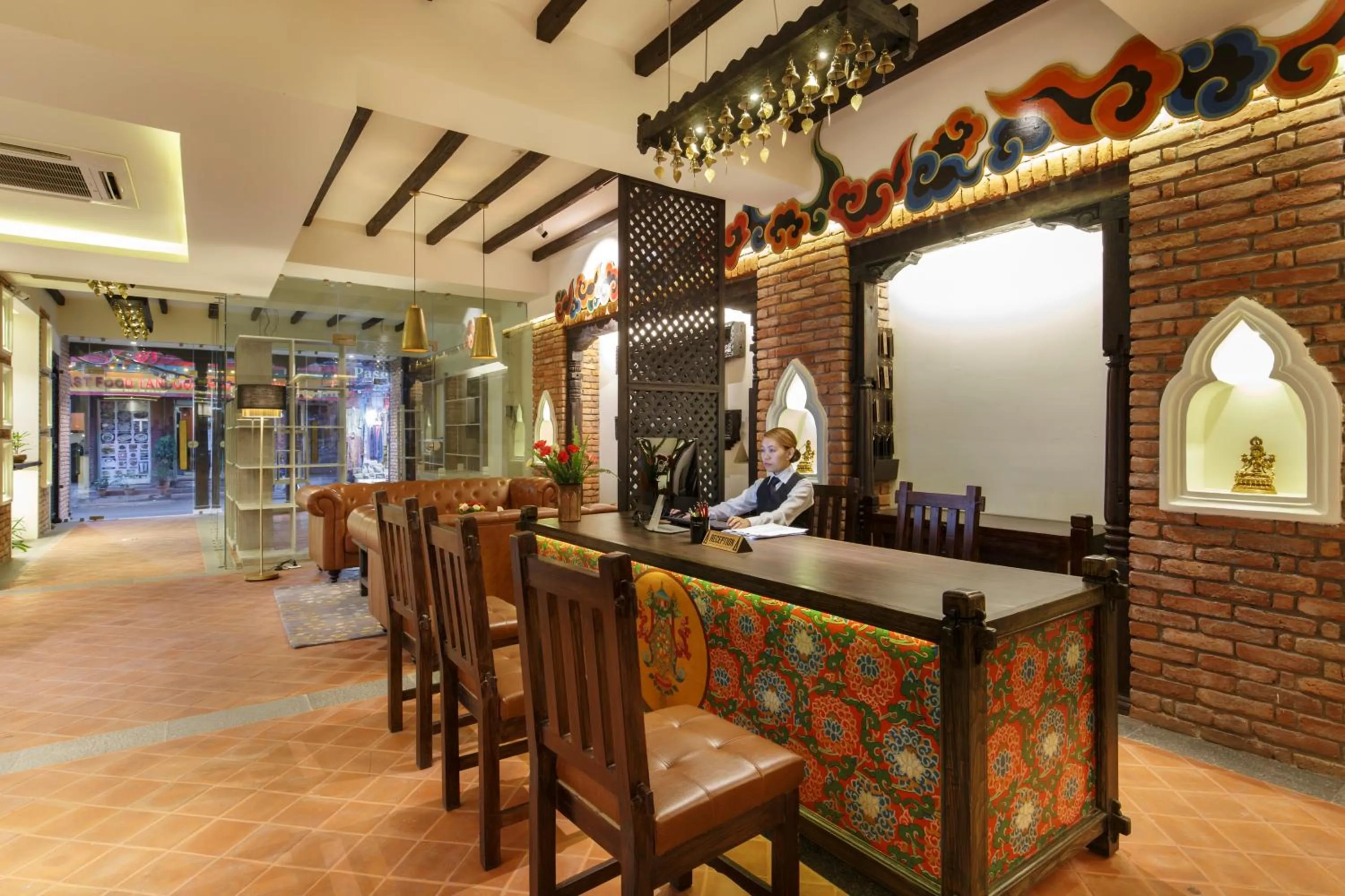 Lobby or reception in Hotel Thamel House - 6 km from Boudhanath Stupa, Kathmandu