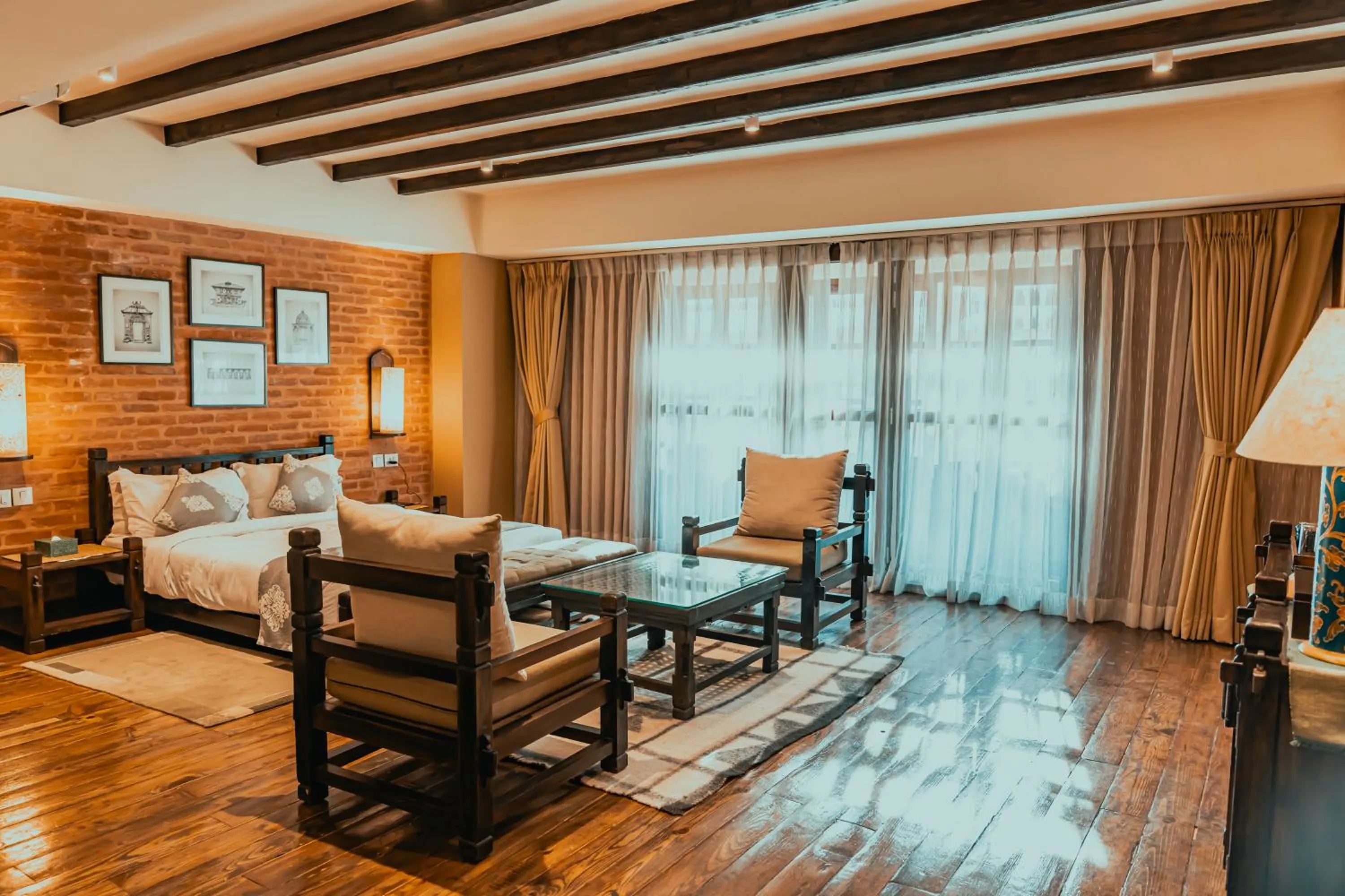 Photo of the whole room, Bed in Hotel Thamel House - 6 km from Boudhanath Stupa, Kathmandu